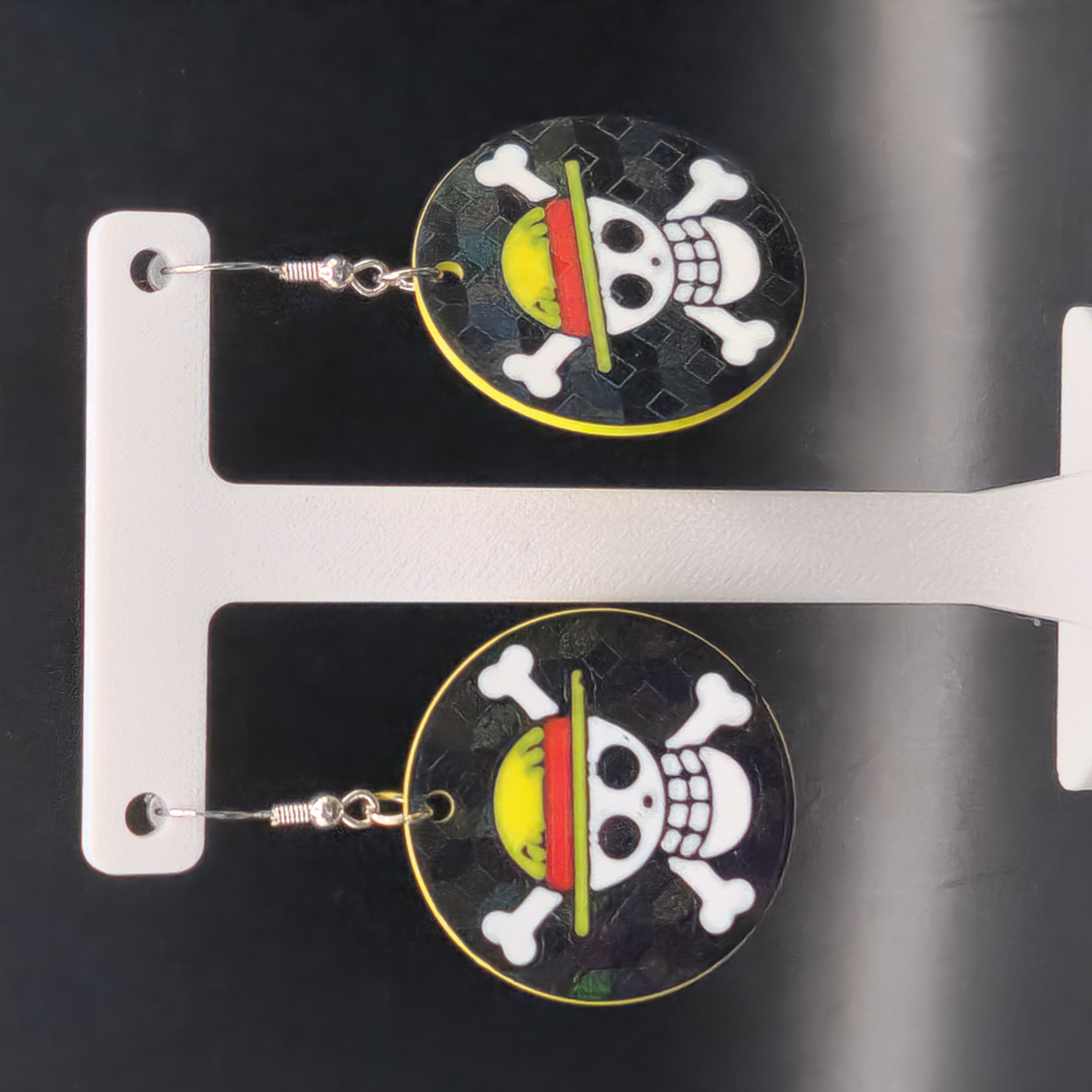 Hologram Straw Hat One Piece Earring 3D Printed Anime Accessories