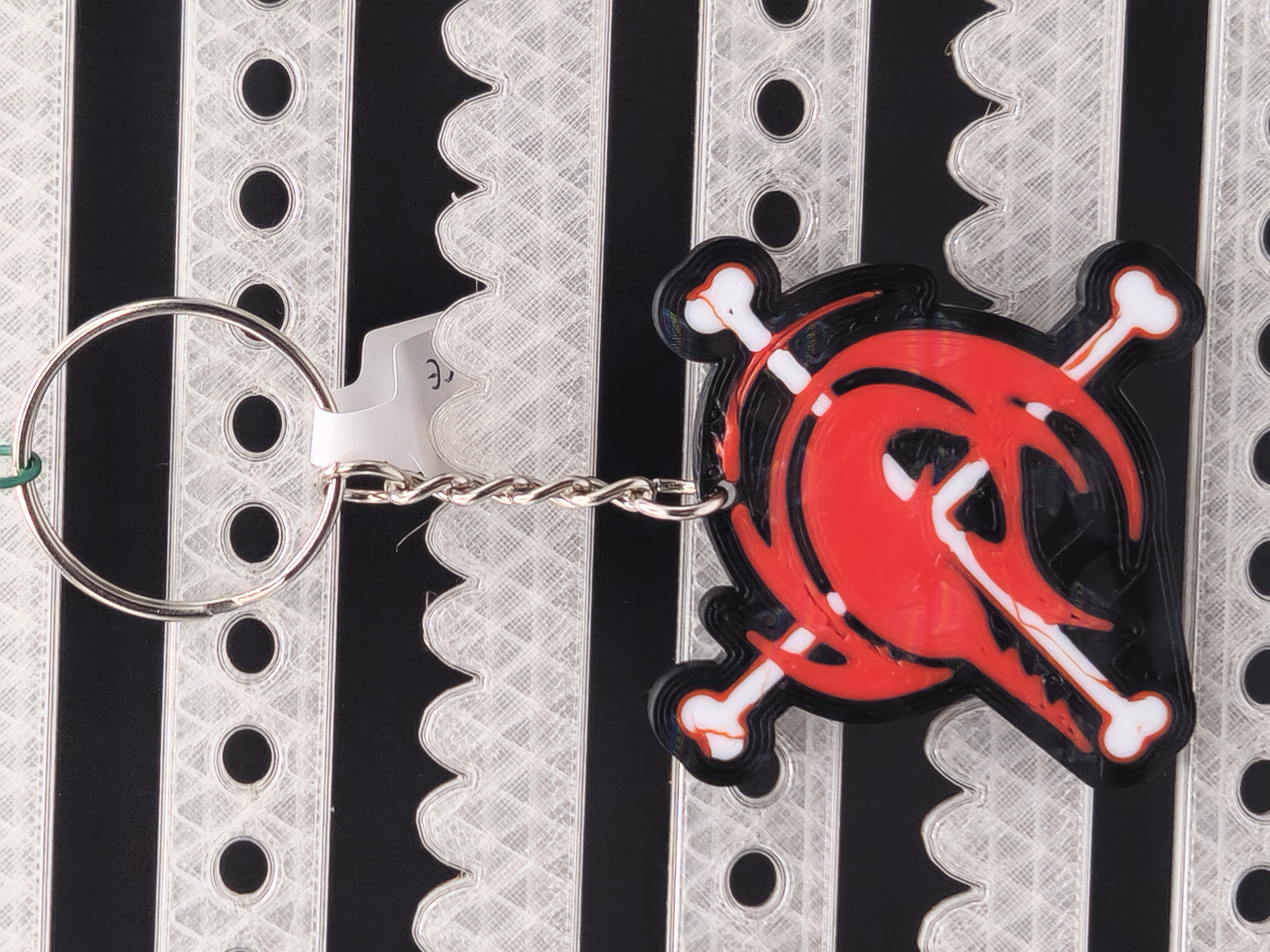 Arlong Pirates Jolly Roger One Piece Skull and Bones Keychain Bag Charm 3D Printed Anime Accessory