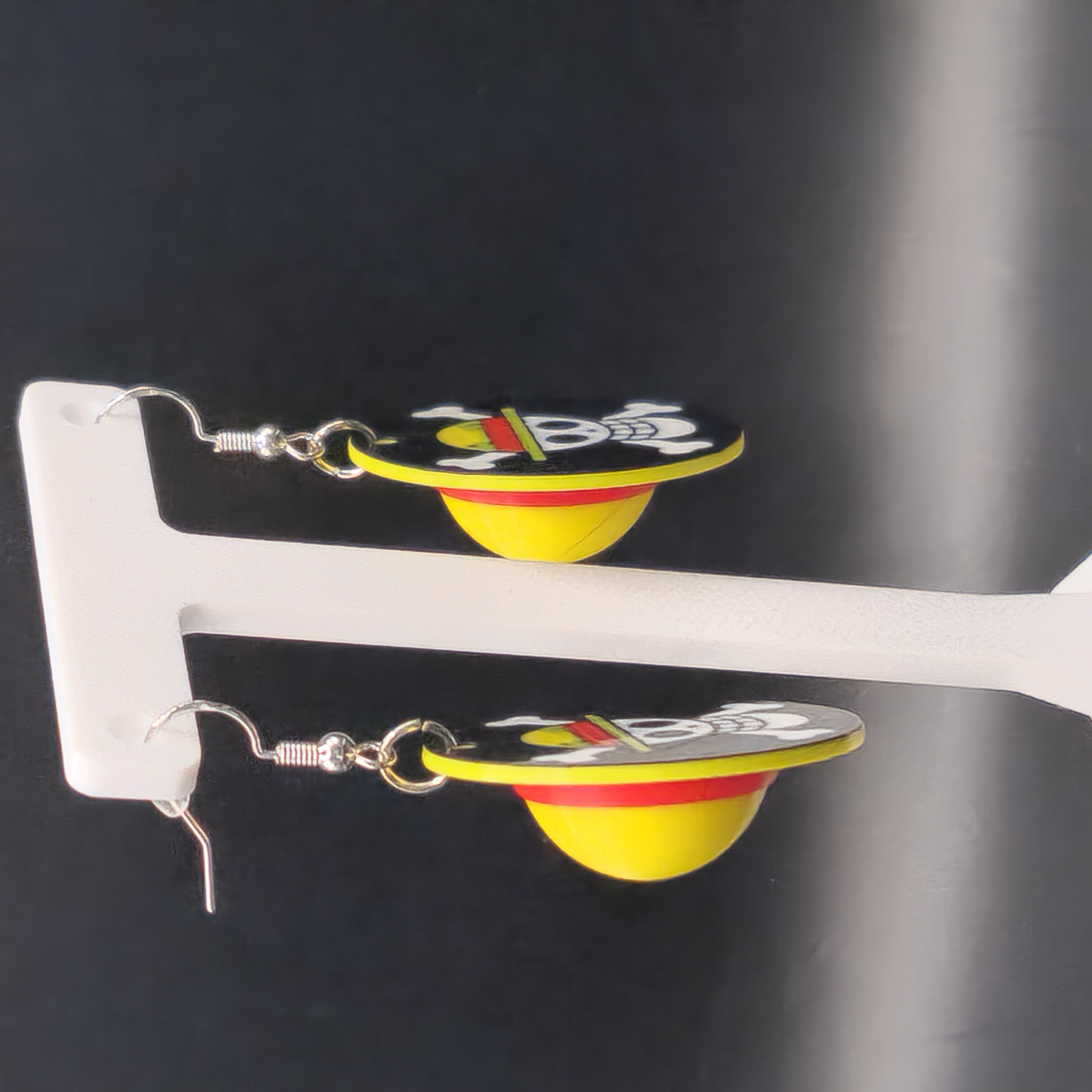 Hologram Straw Hat One Piece Earring 3D Printed Anime Accessories