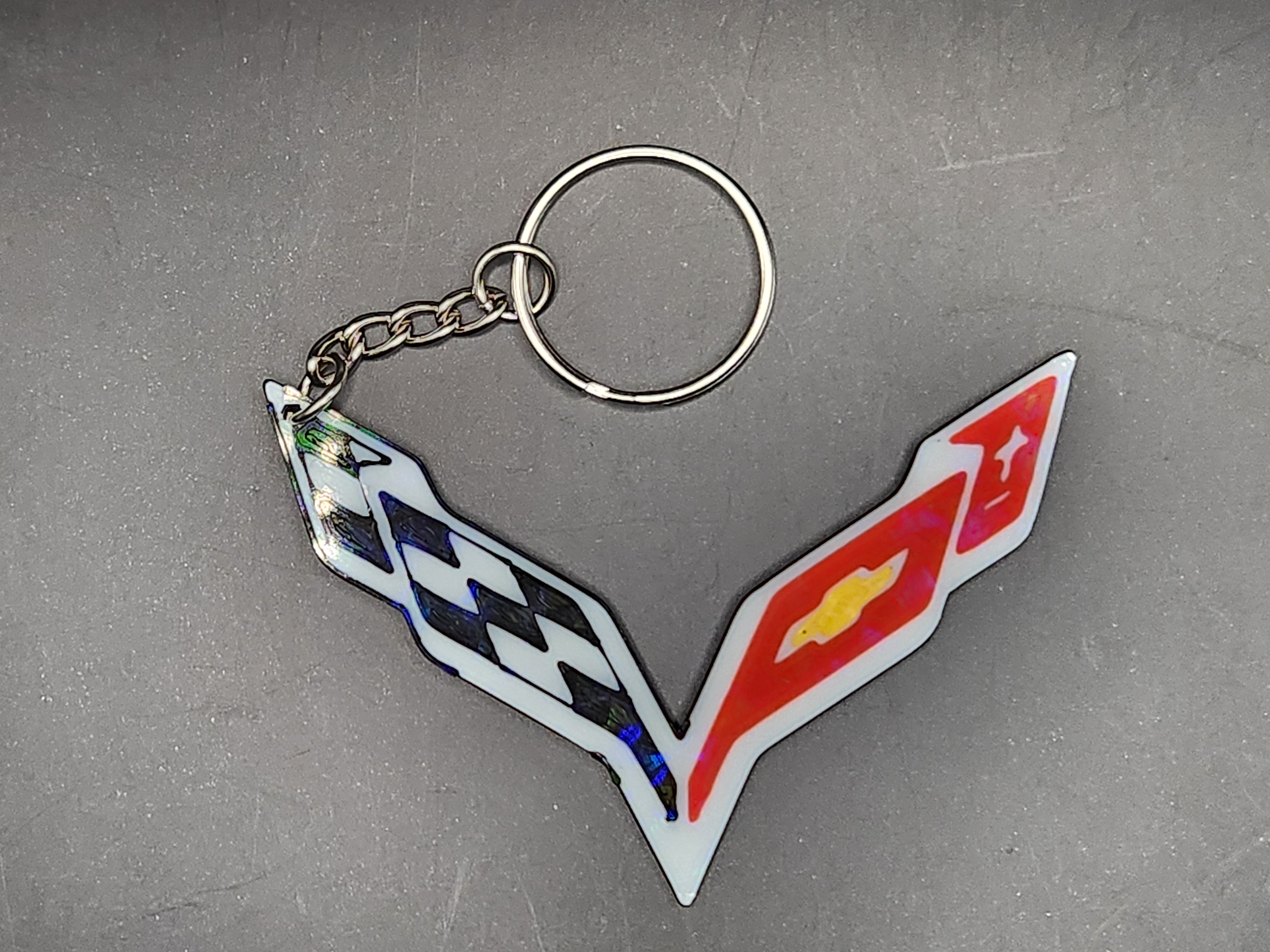 Corvette C7 Emblem Keychain