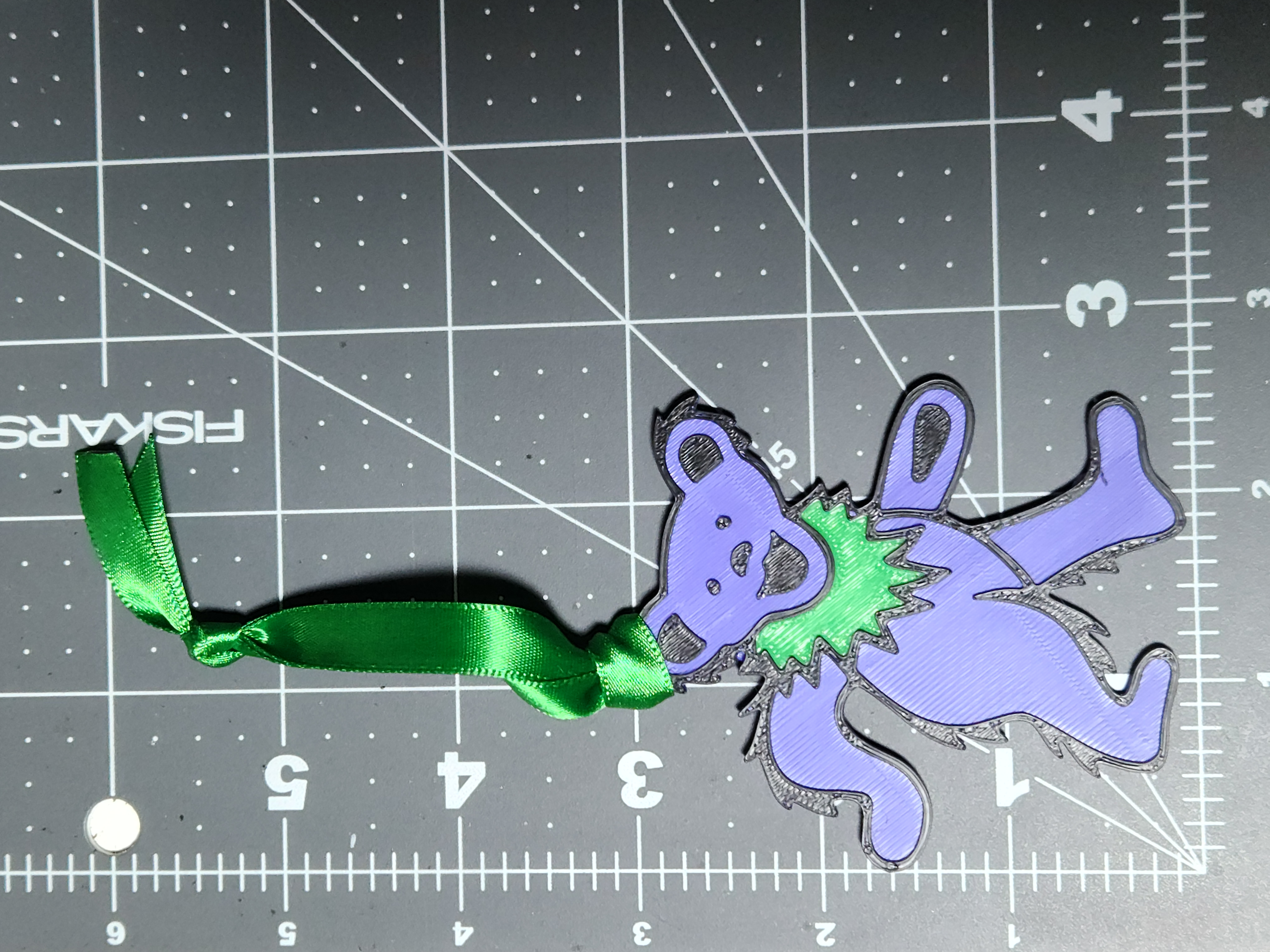 Hologram Purple Grateful Dead Dancing Bear Ornament or Wall Decor