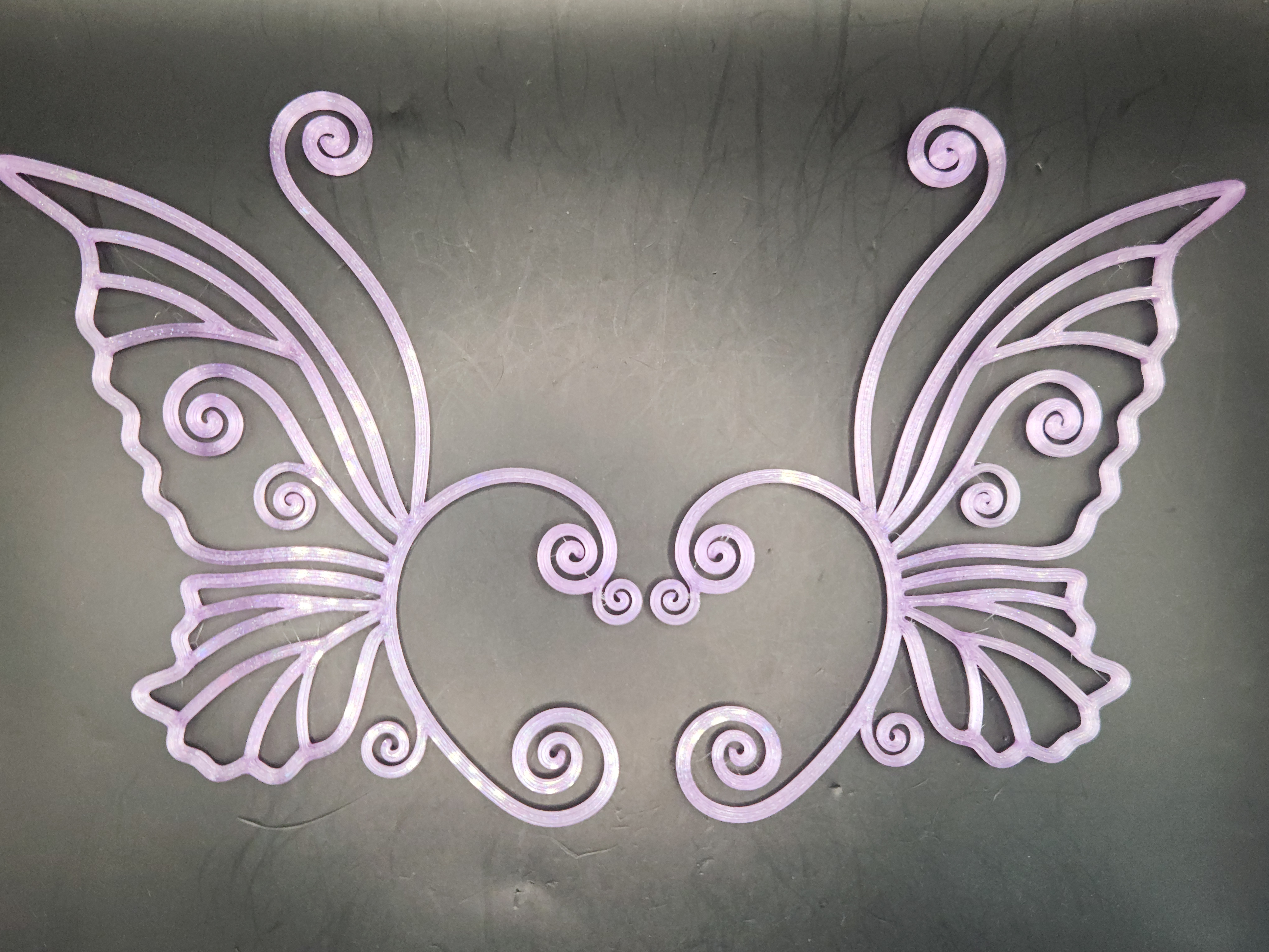 Decorative Butterfly Wings Ear Cuffs 3D Printed with Holograms