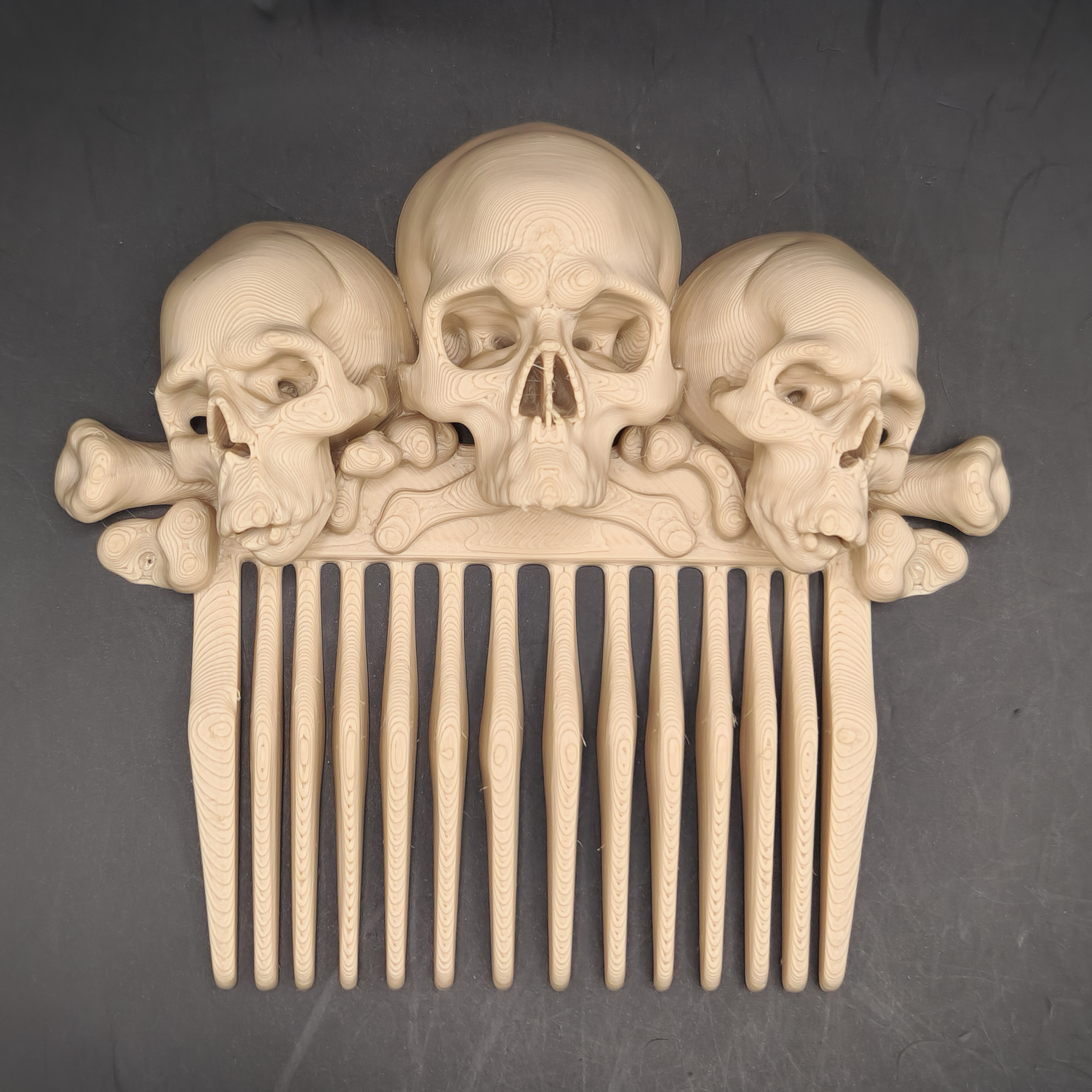 Halloween Goth Skull and Bones Decorative Hair Comb