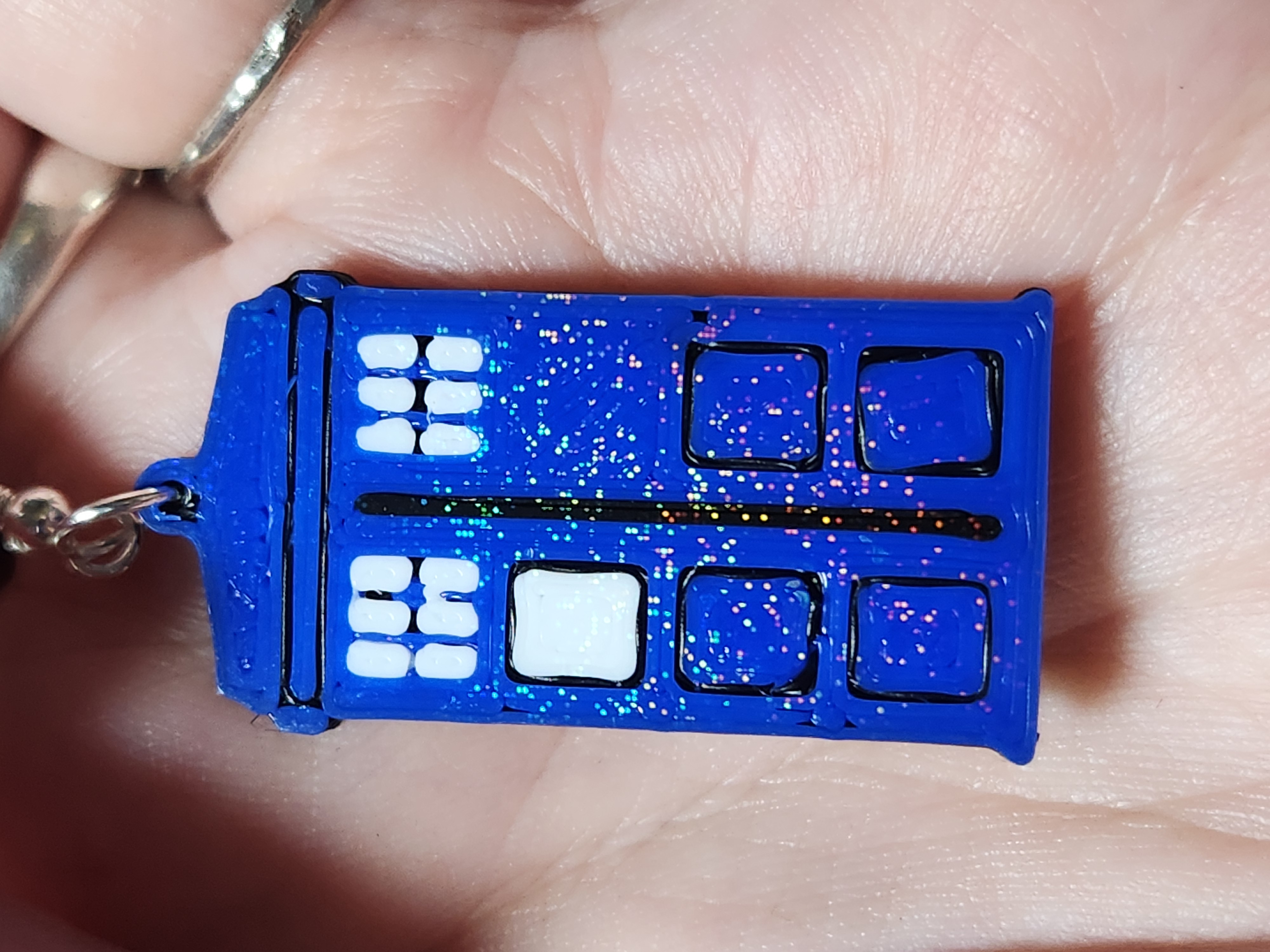 Hologram TARDIS Inspired Earring 3D Printed Doctor Who Accessories