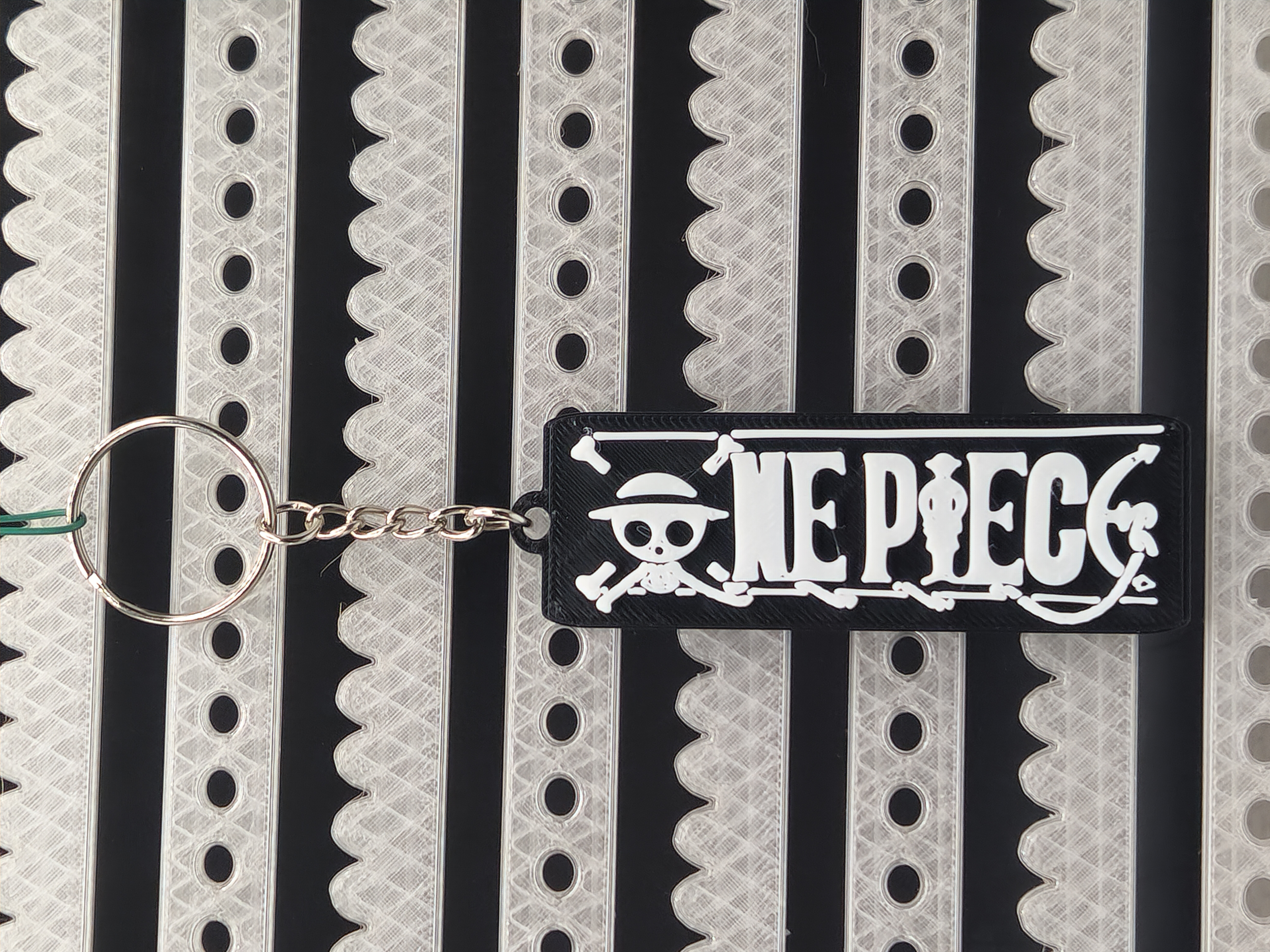 One Piece Name Logo Keychain
