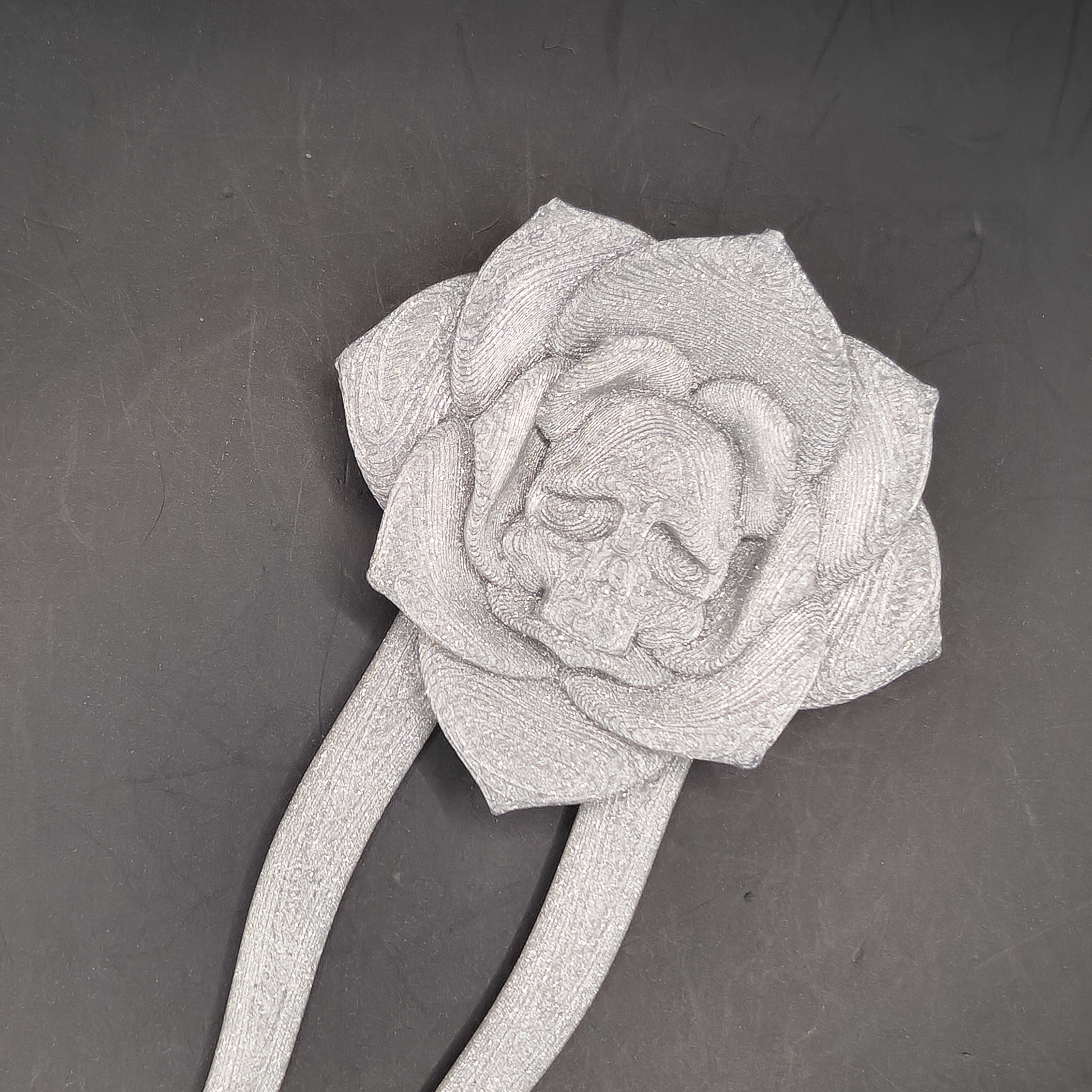 3D Printed Skull Rose Hair Pin Hair Stick