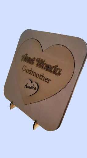 Will you be my... Godmother/ Father/ Parents Plaque keepsake