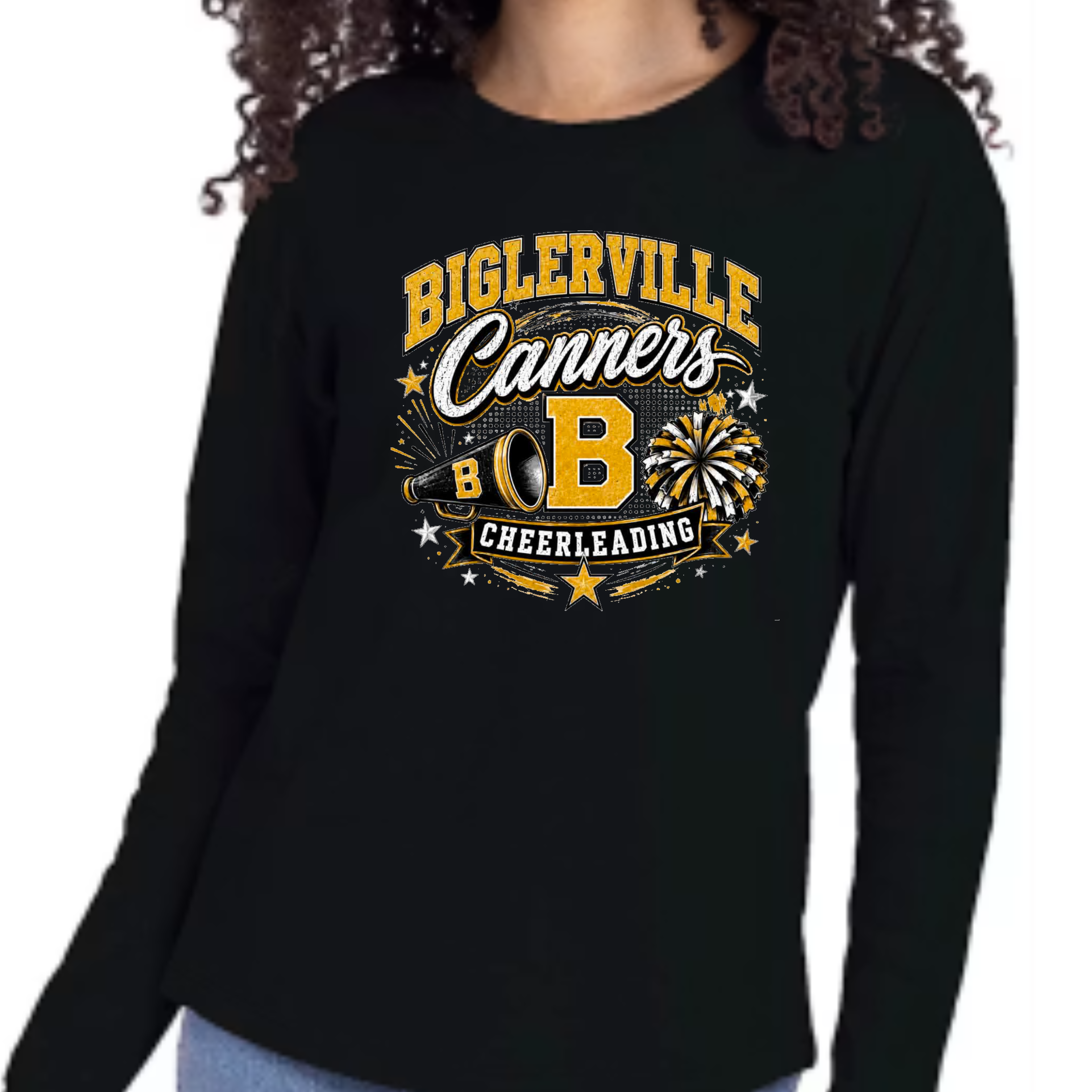 Biglerville Canners Cheerleading Long Sleeve Ladies Cut Tee