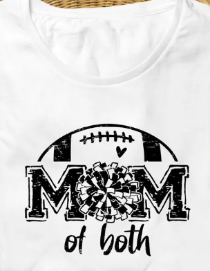  FOOTBALL AND CHEERLEADER Mom of Both Tee