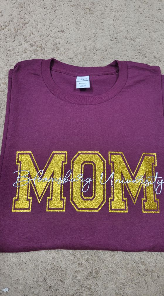 MOM University Glitter Shirt