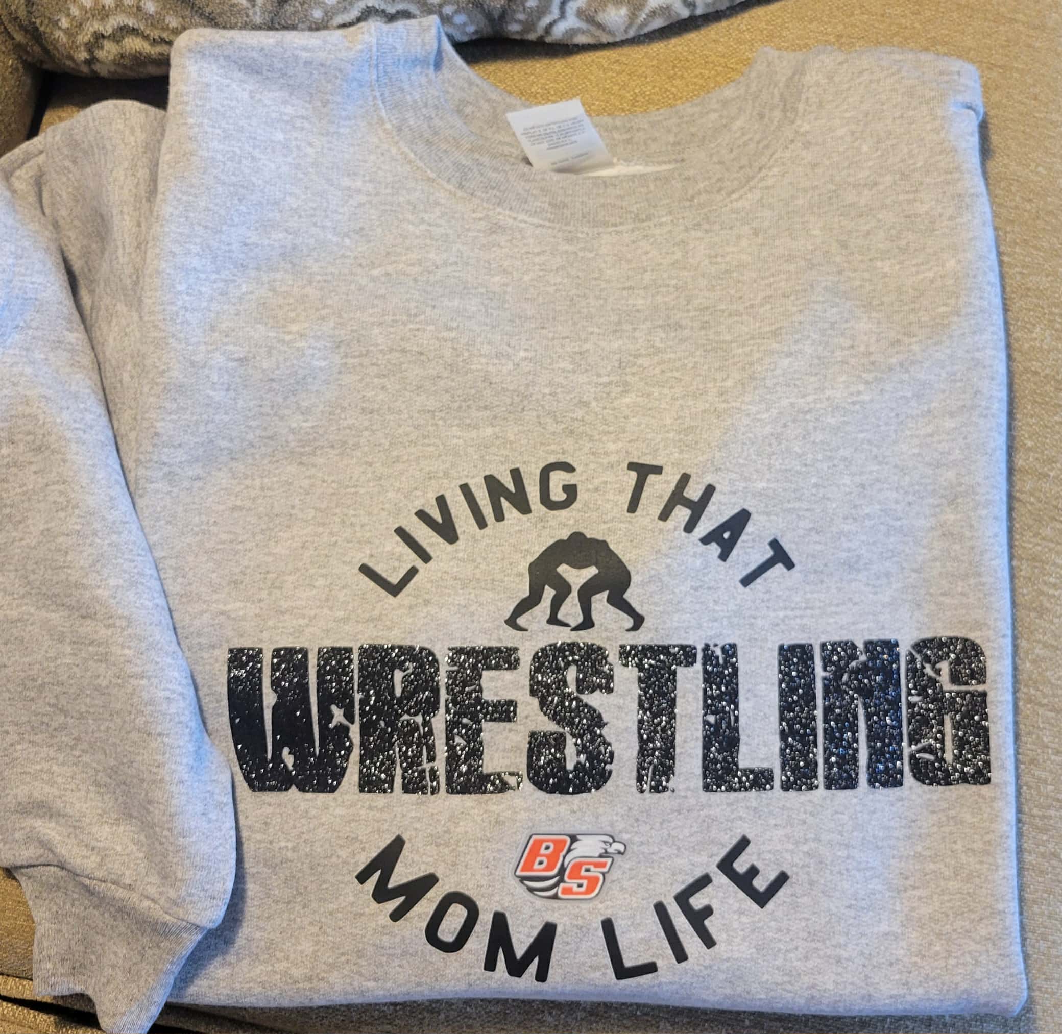 Wrestling Mom Life Crewneck Sweatshirt
