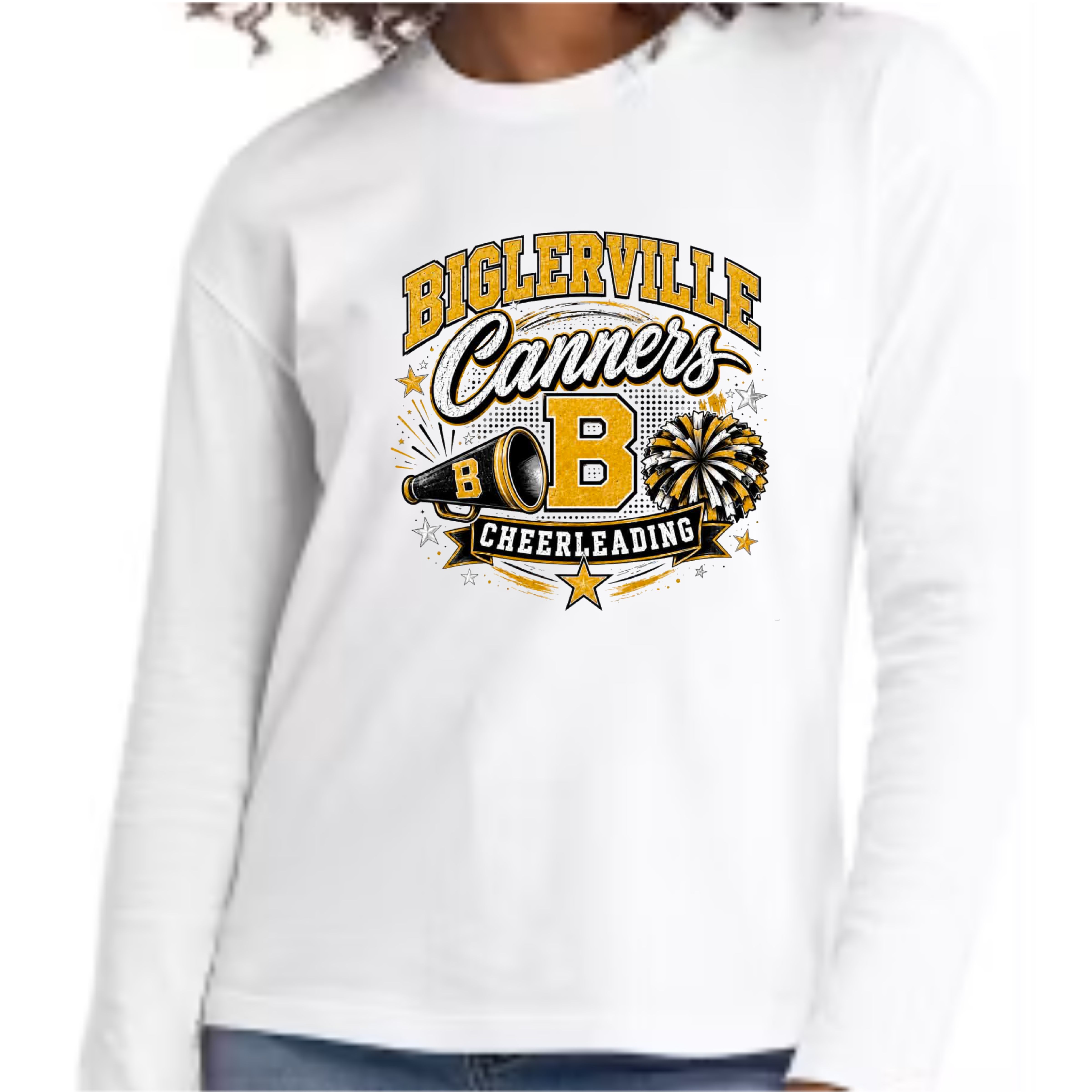Biglerville Canners Cheerleading Long Sleeve Ladies Cut Tee
