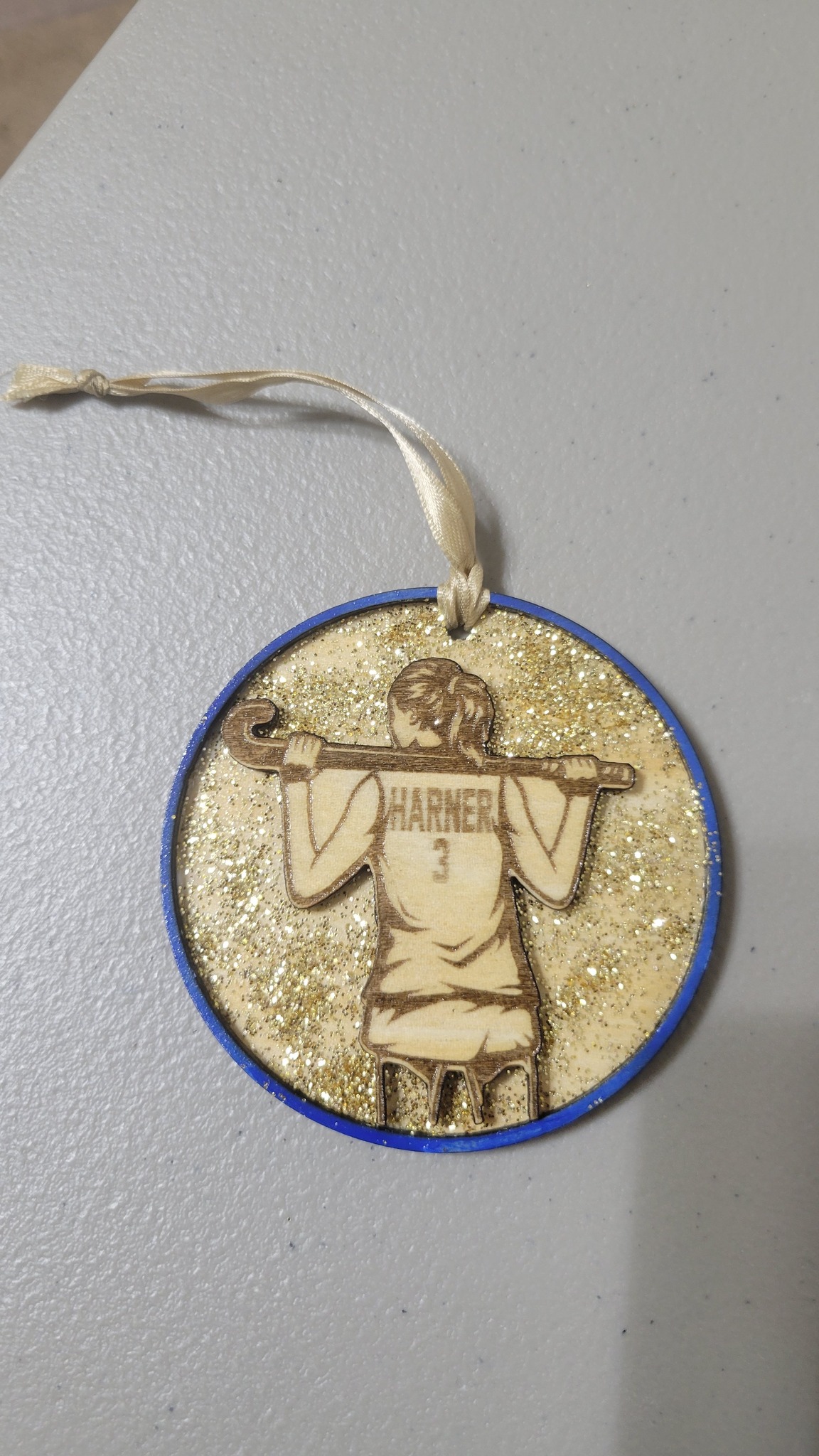 Wooden Engraved Cut Custom Sport Ornaments