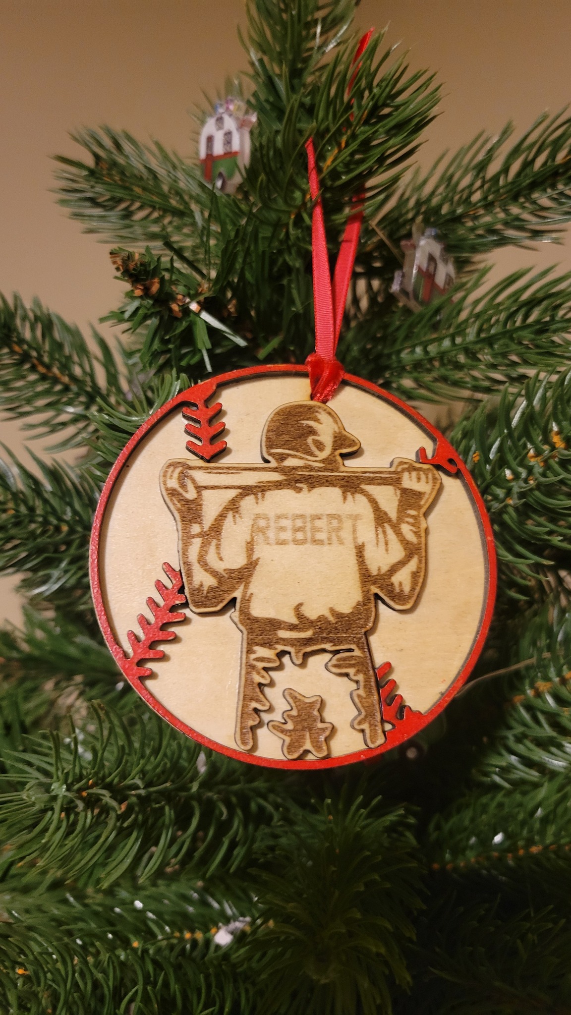 Wooden Engraved Cut Custom Sport Ornaments