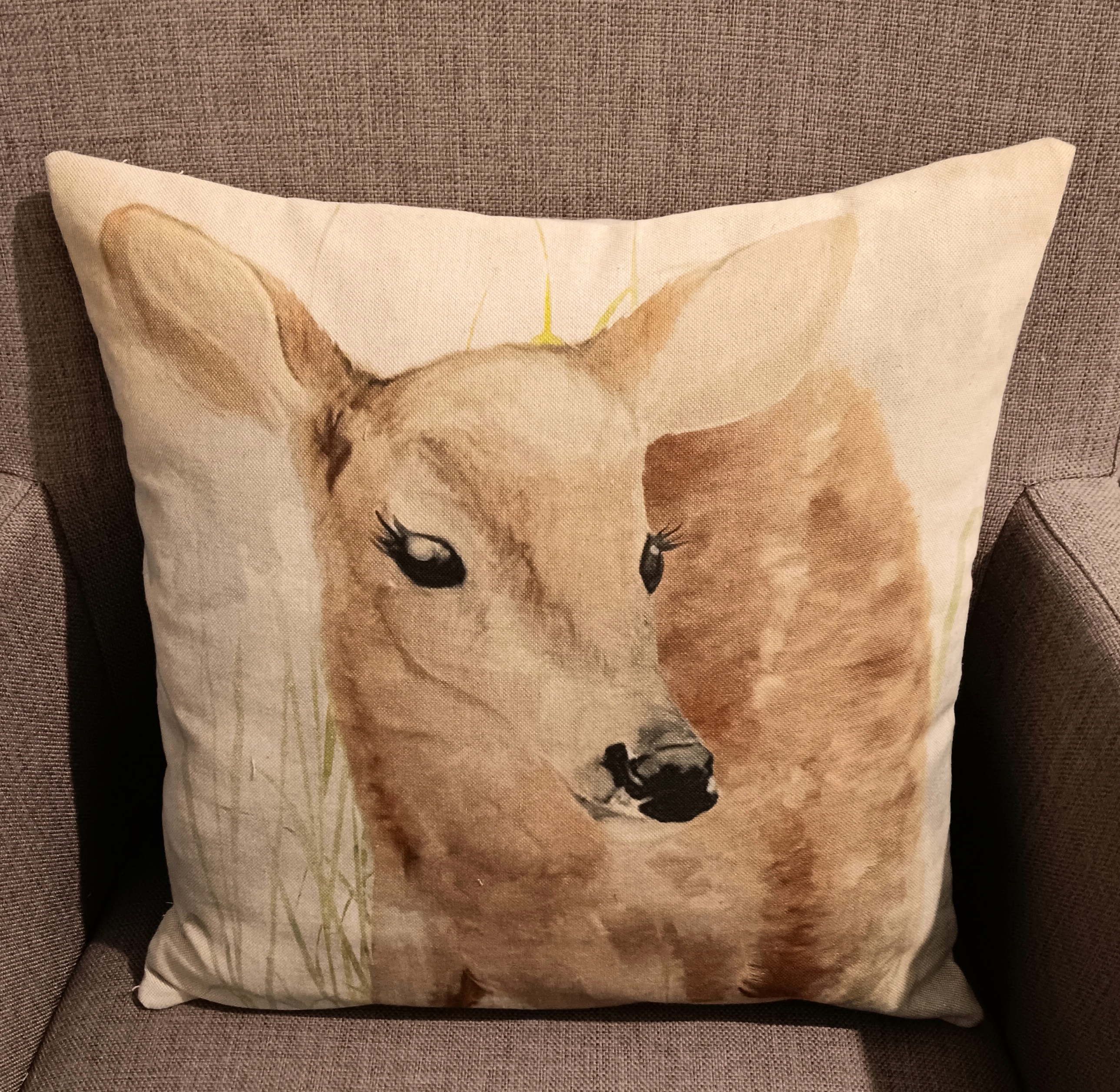 Deer Print Cushion