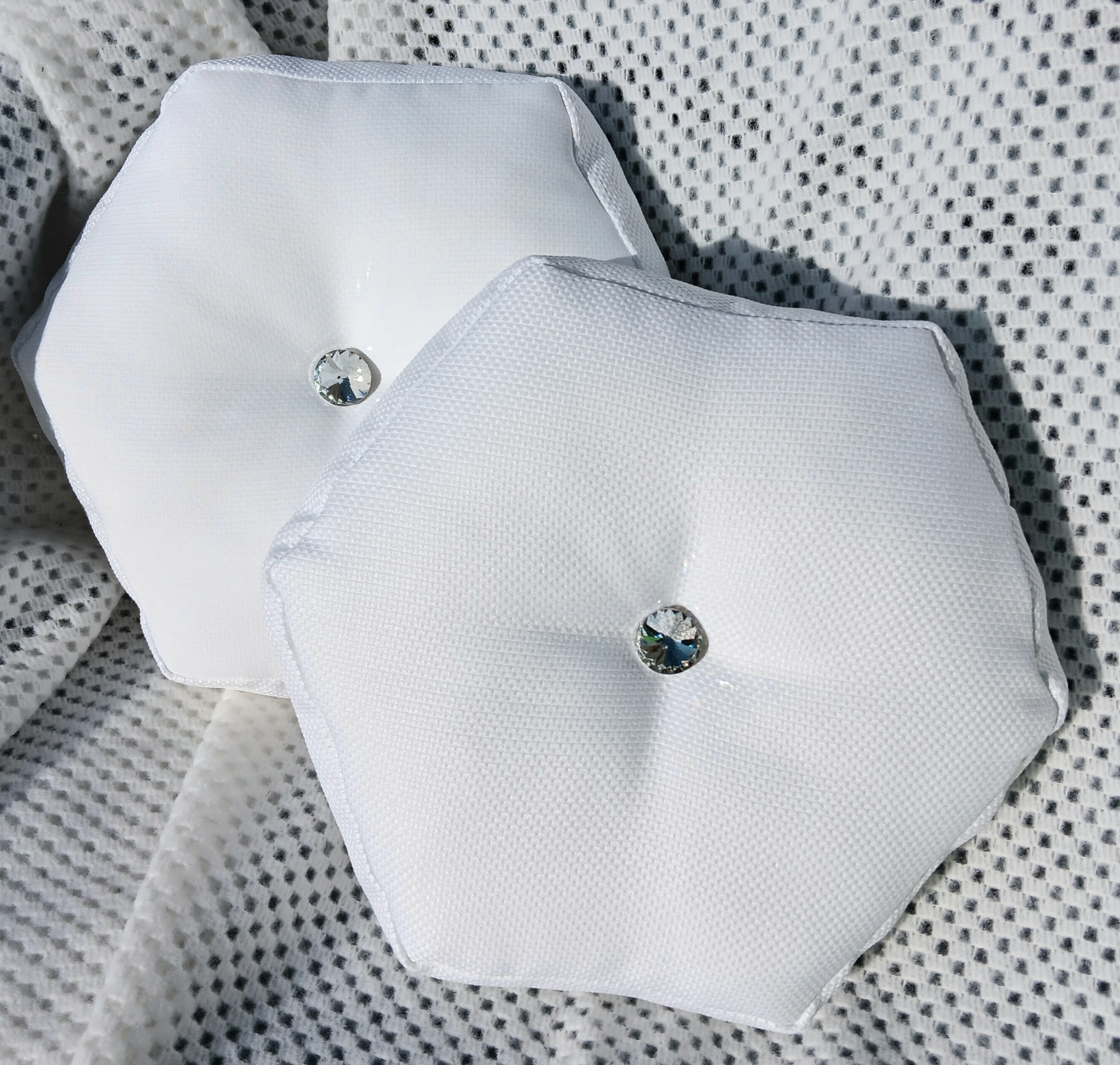 White Hexagonal Cushions