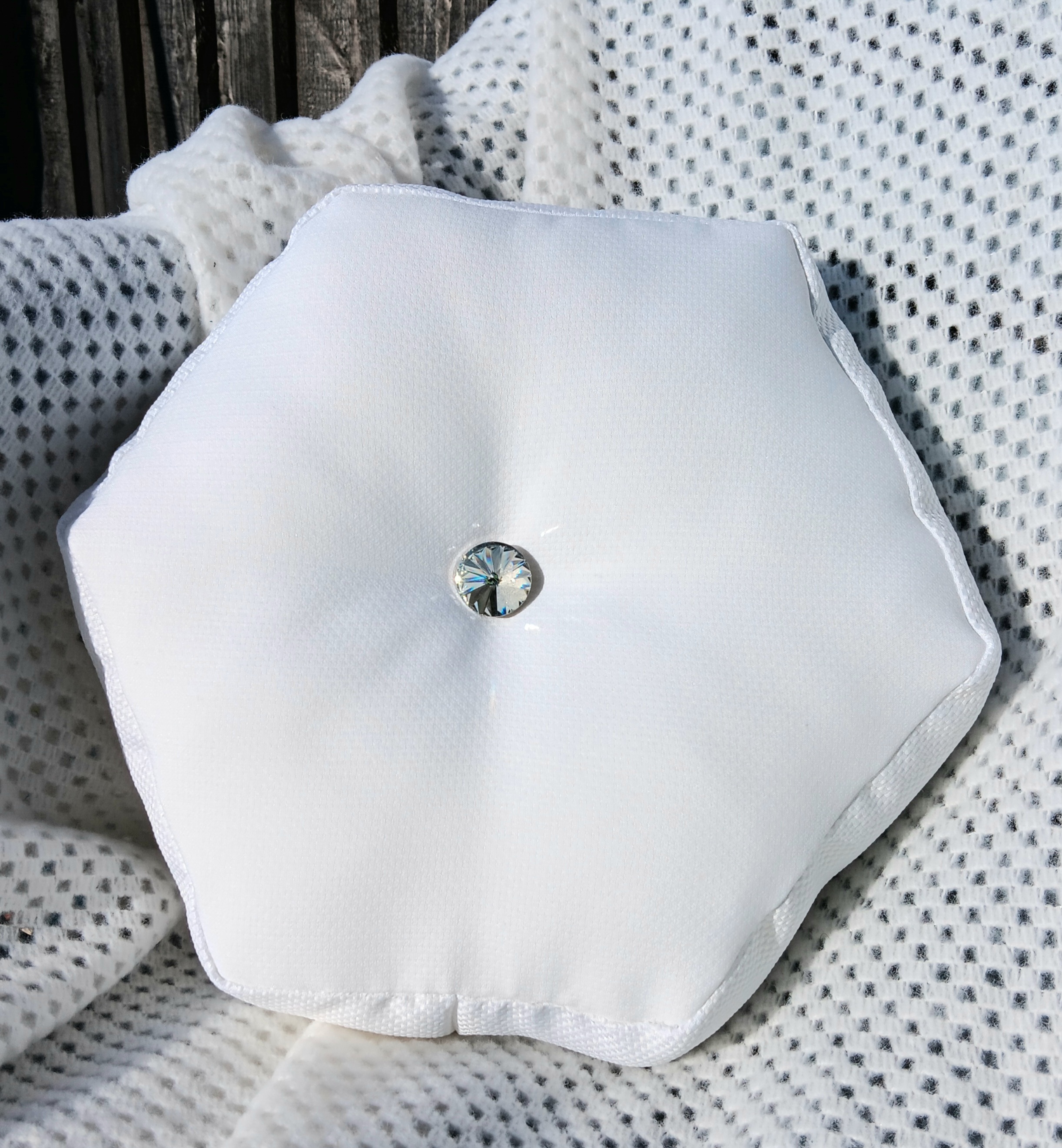 White Hexagonal Cushions