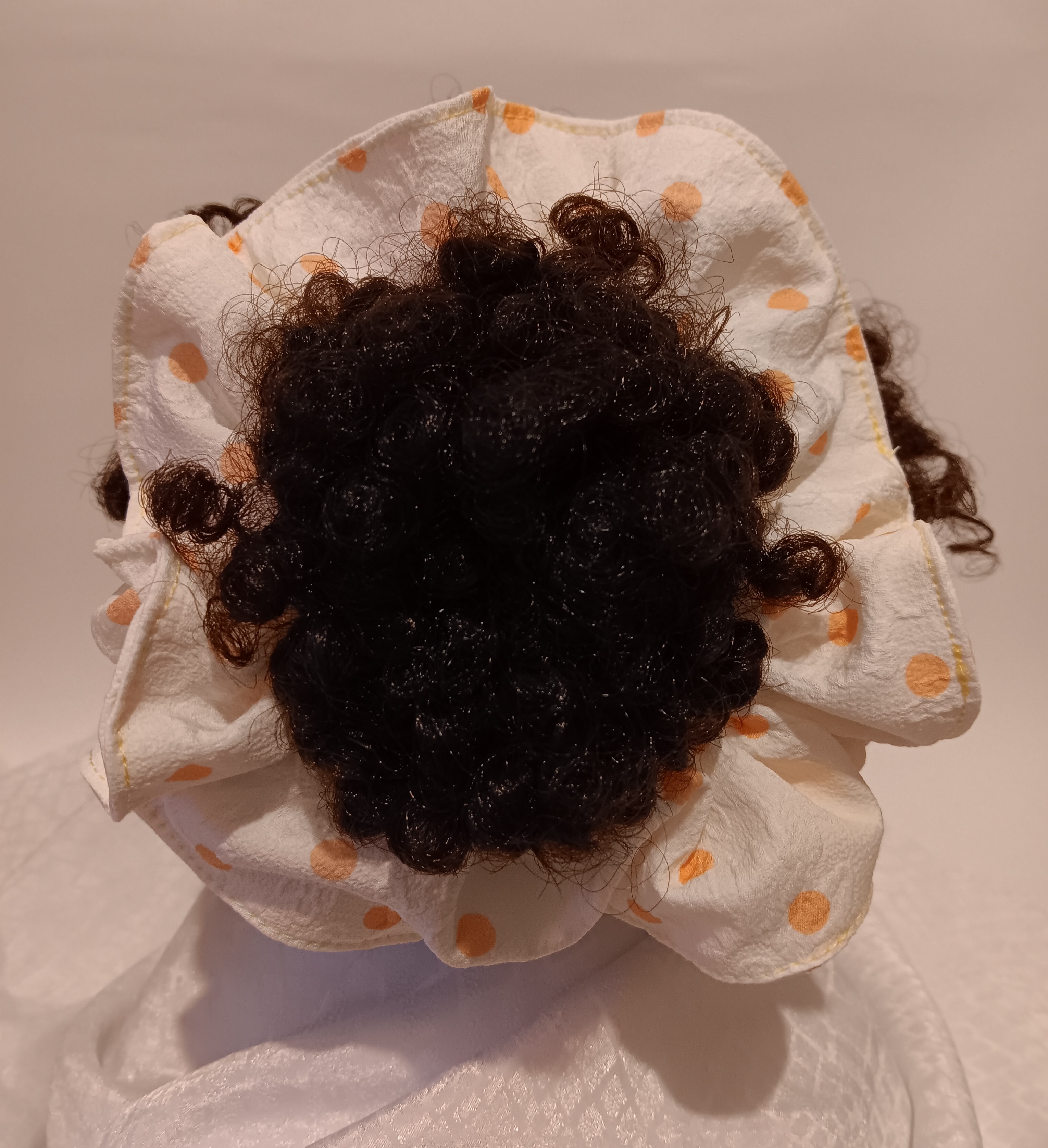 Polka Dot Hair Scrunchie Lg