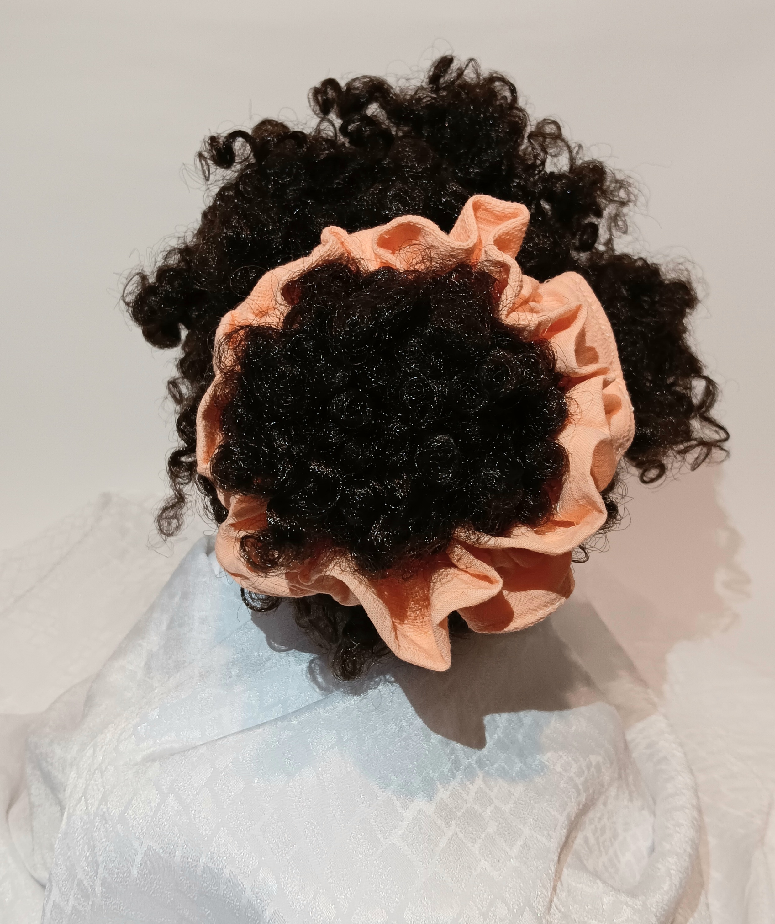 Peach Fabric Scrunchie Single