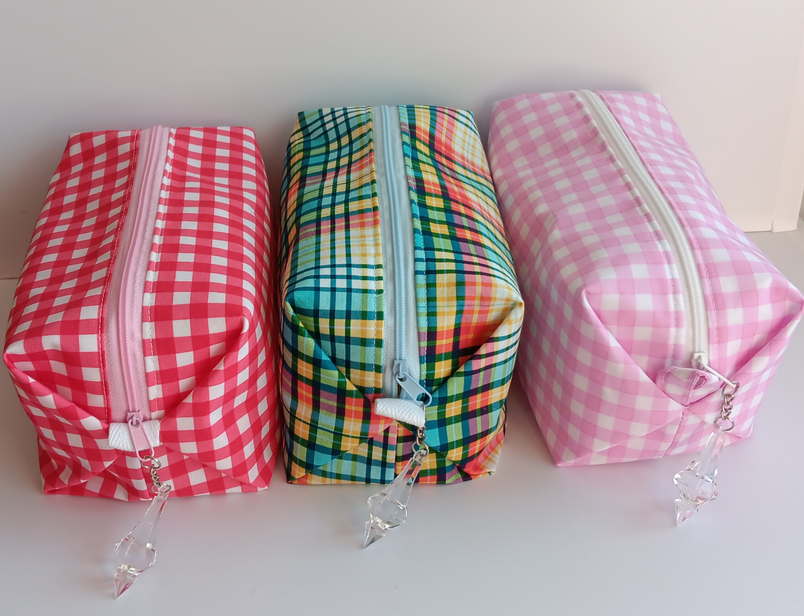 Sophisticated Plaid Cosmetic Bag