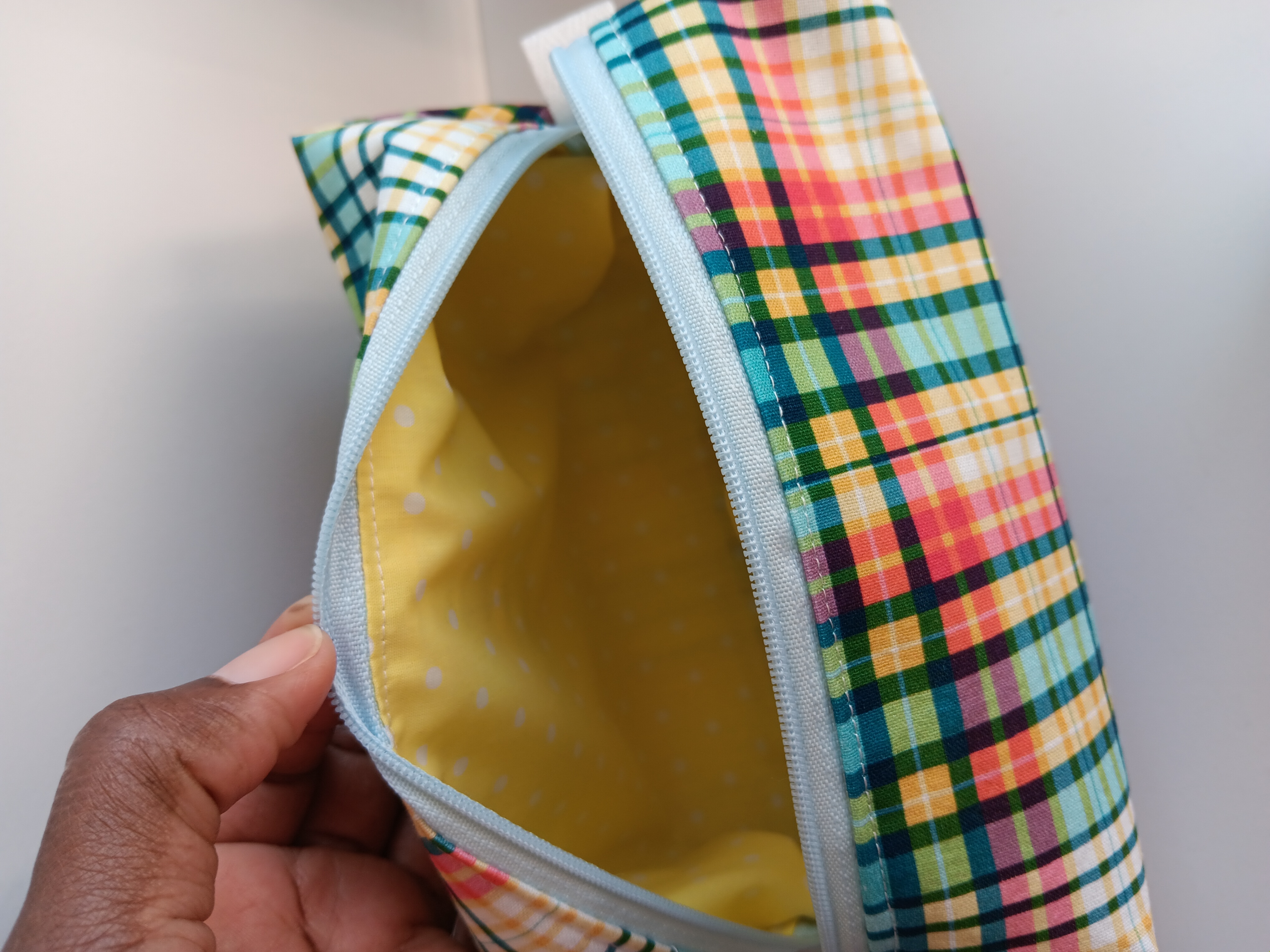 Sophisticated Plaid Cosmetic Bag