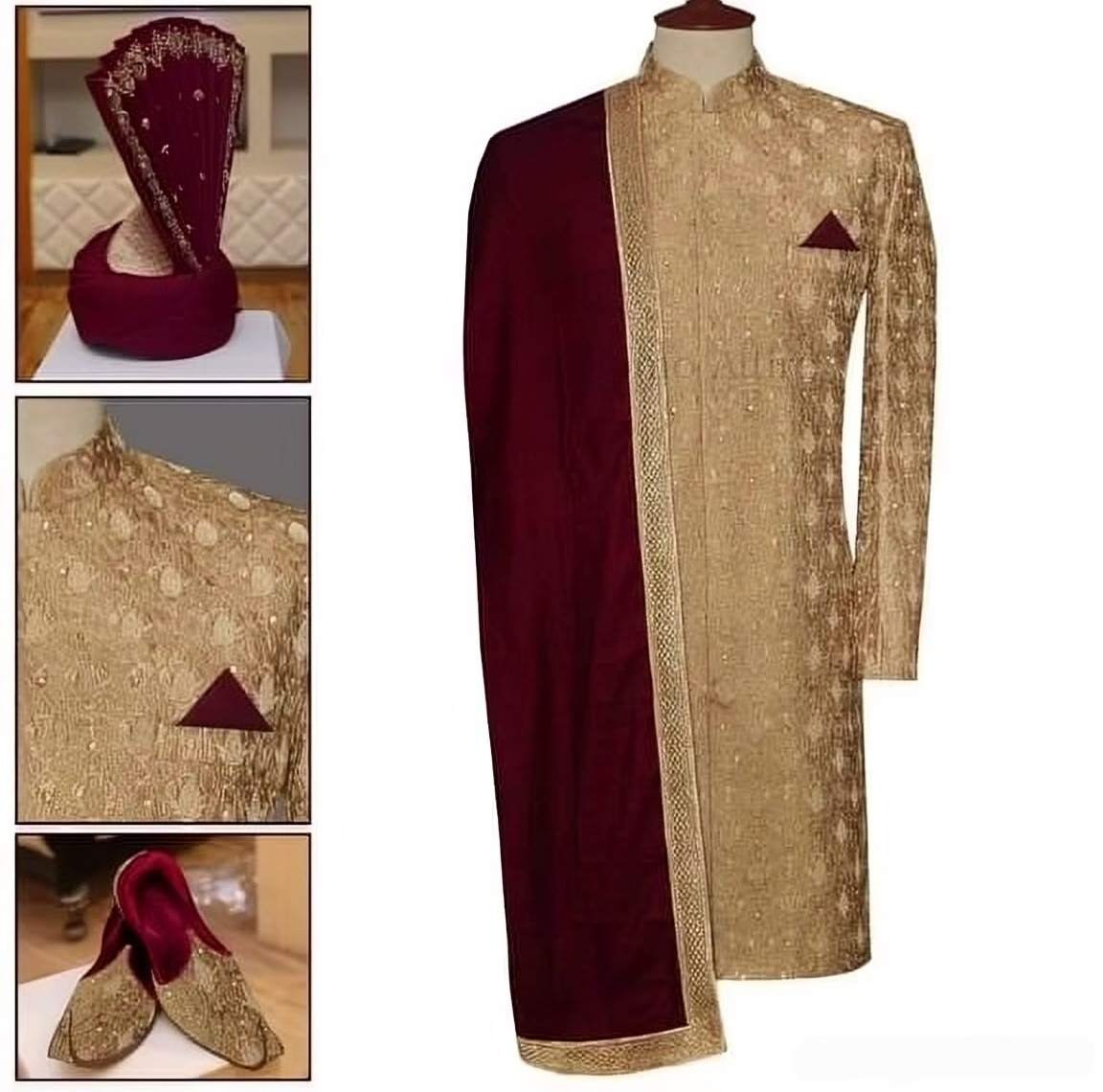 Men's Embroidered Sherwani Set