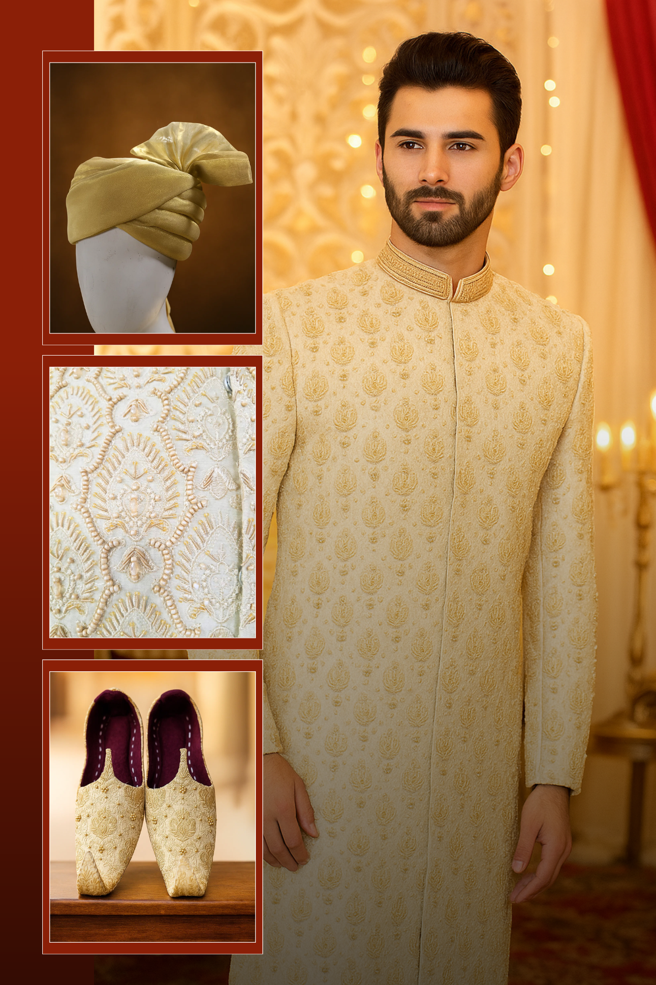 Embroidered Sherwani Set