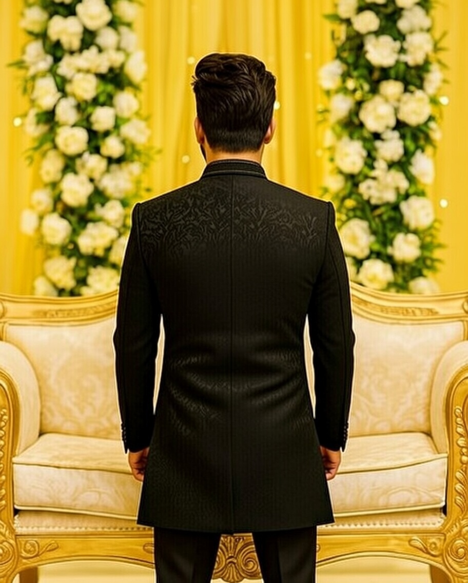Elegant Black Sherwani