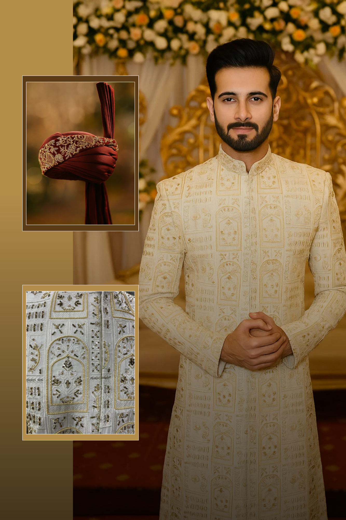 Embroidered Sherwani Set