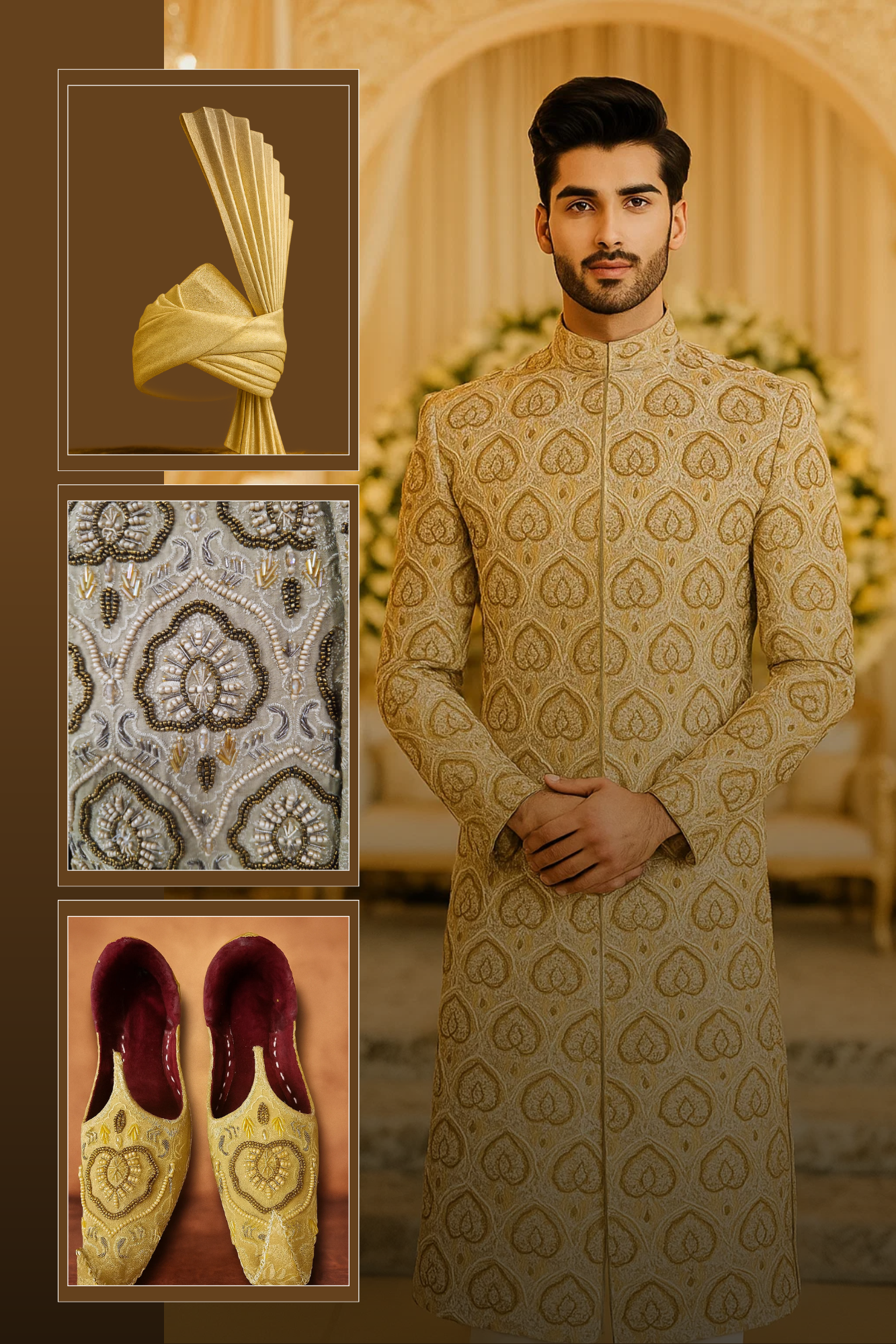 Embroidered Sherwani Set