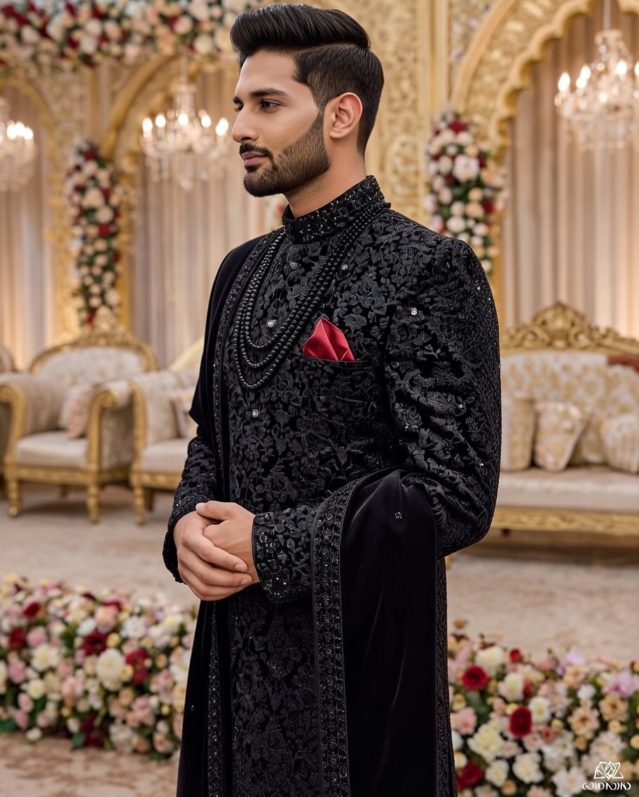 Black Sherwani