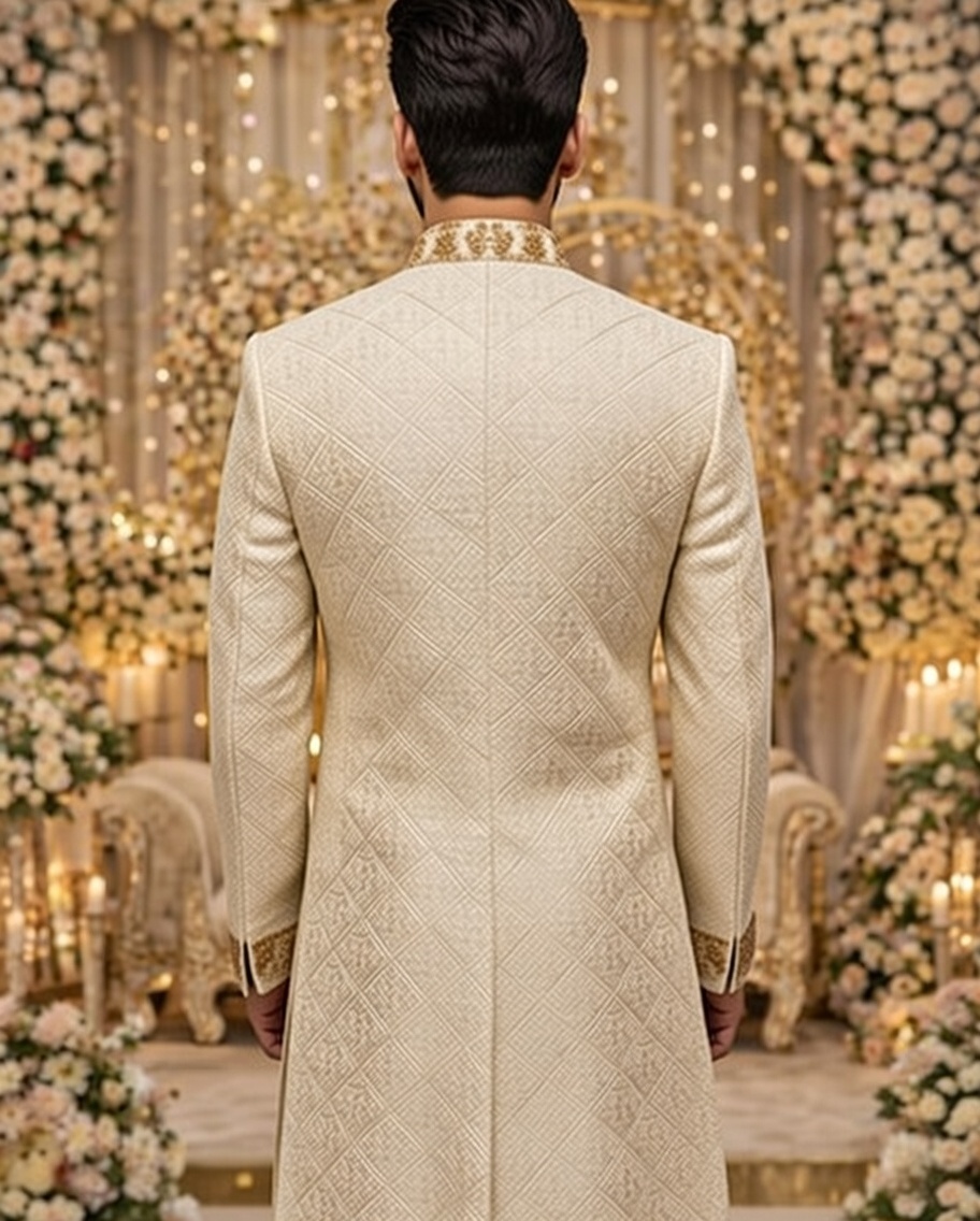Elegant Cream Sherwani