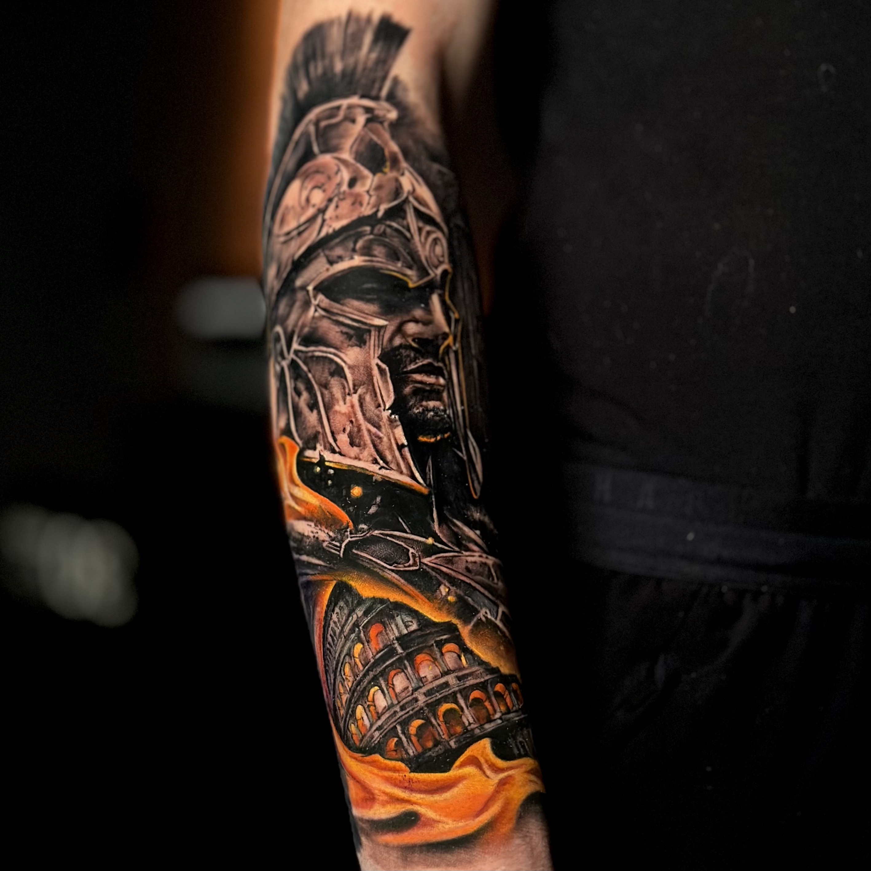 Detailed Roman Warrior Tattoo