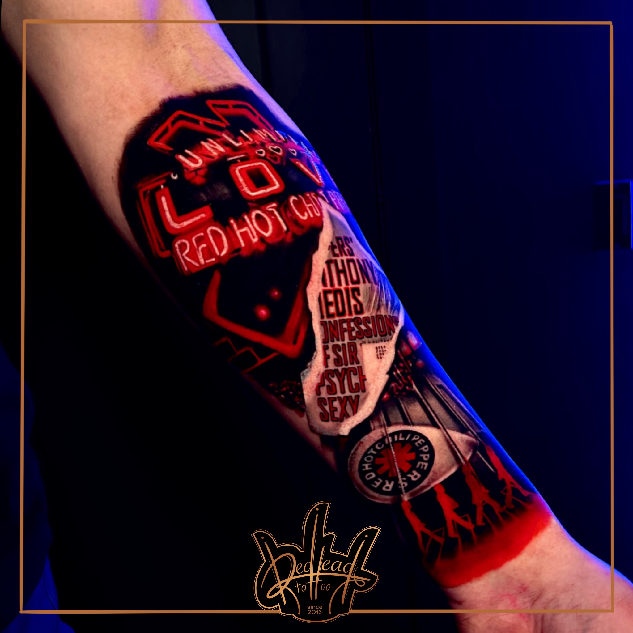 Custom Red Hot Chili Peppers Full Sleeve Tattoo