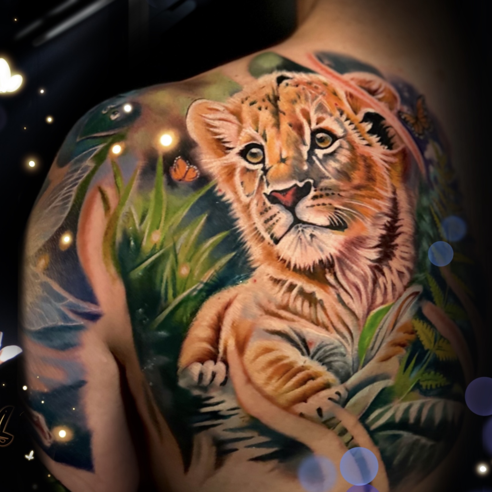 Vibrant Lion Tattoo