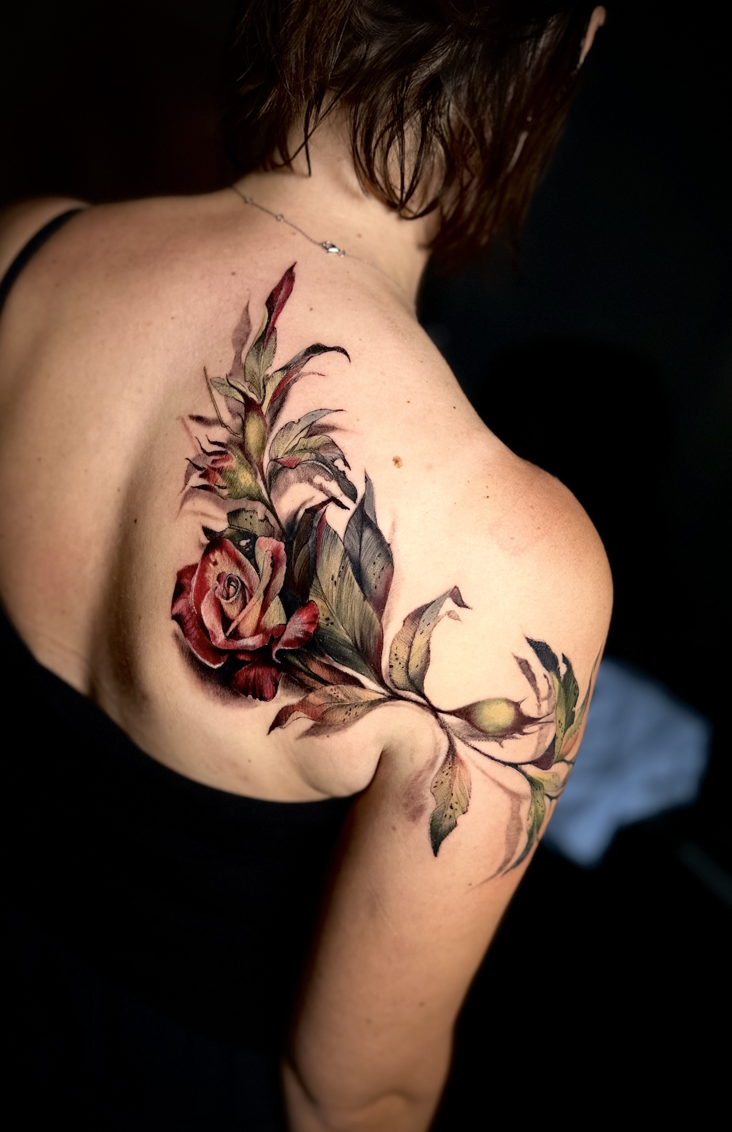 Floral Shoulder Tattoo Art