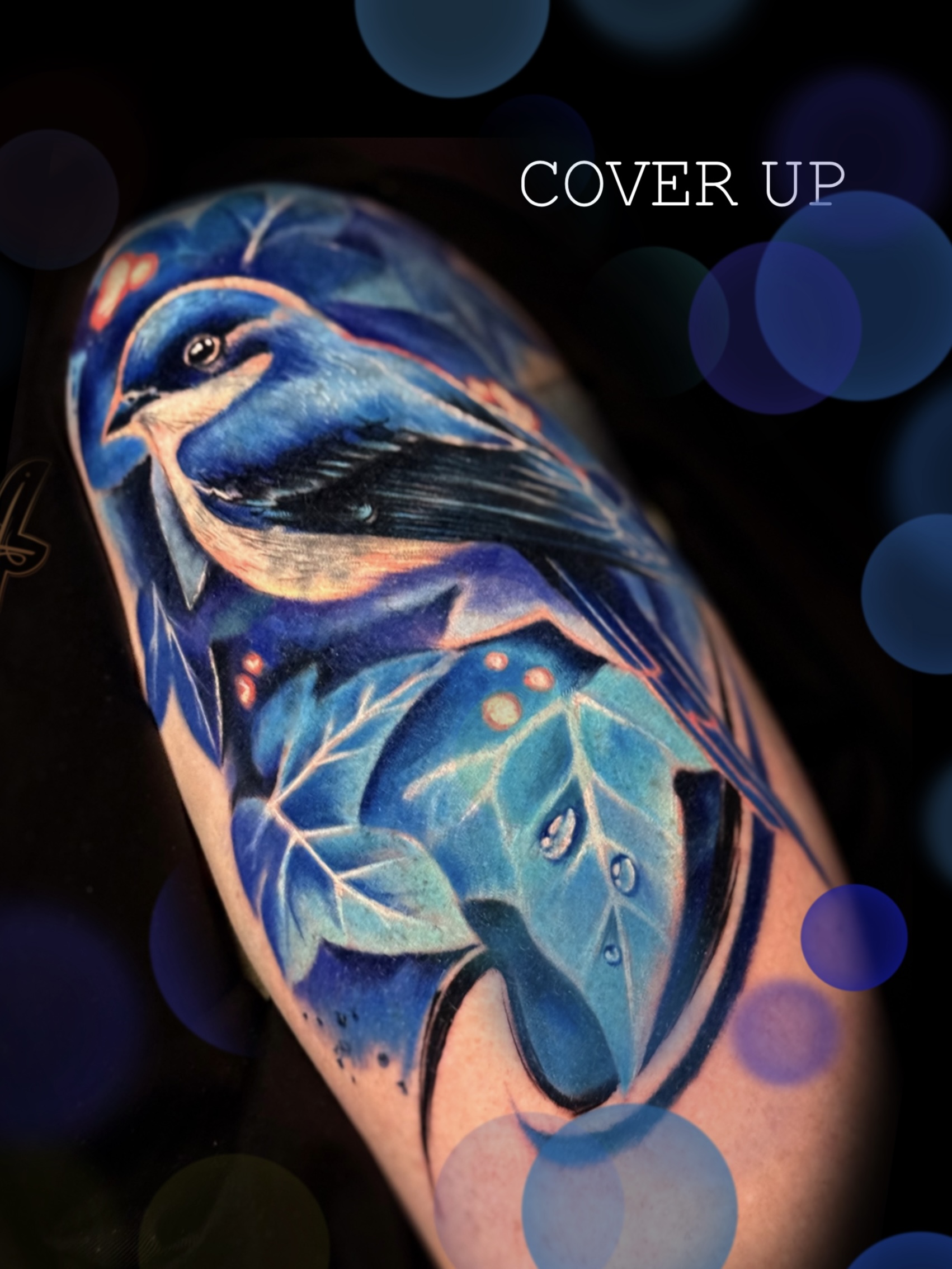 Bird Cover Up Tattoo