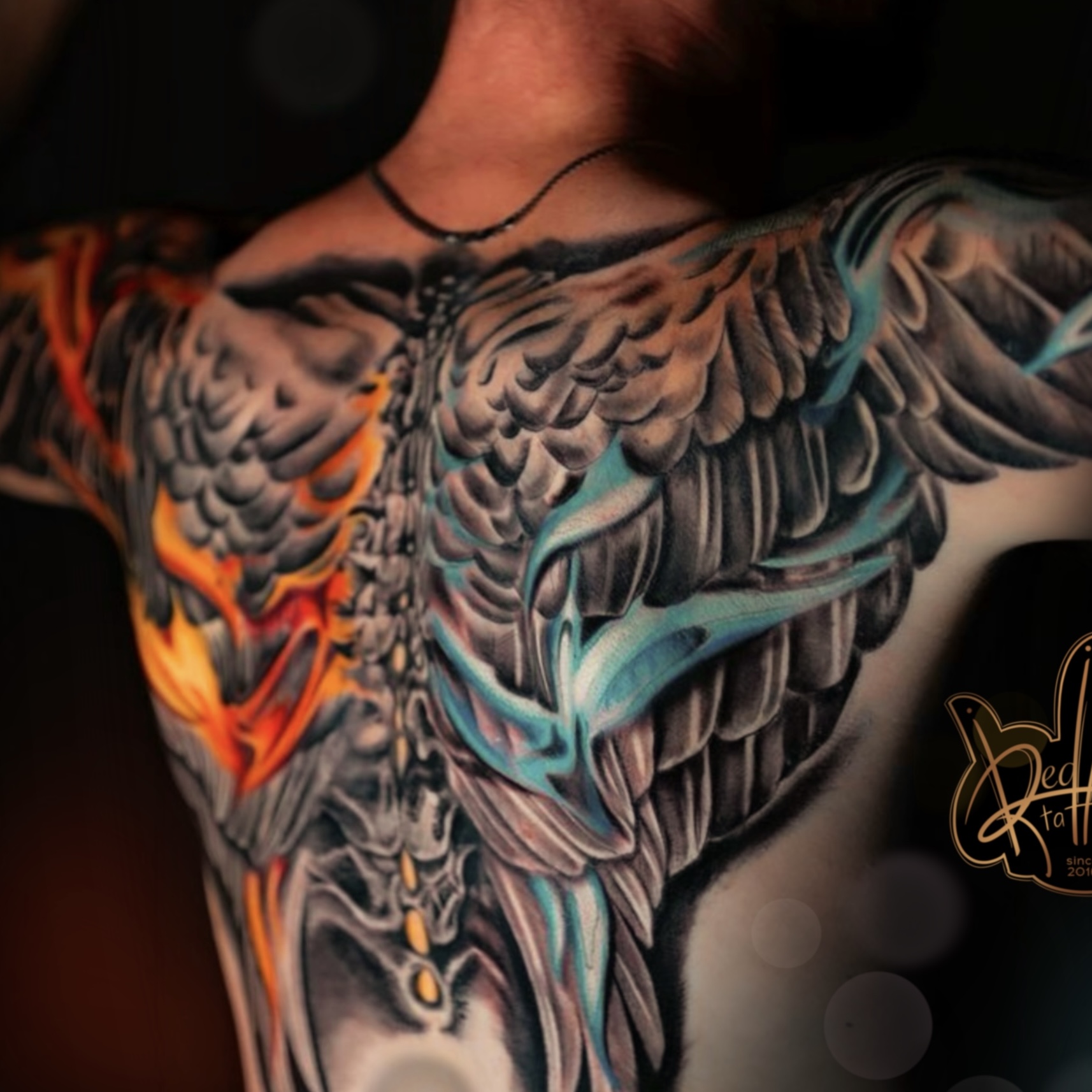 Angel on Back Tattoo: Wings of Protection