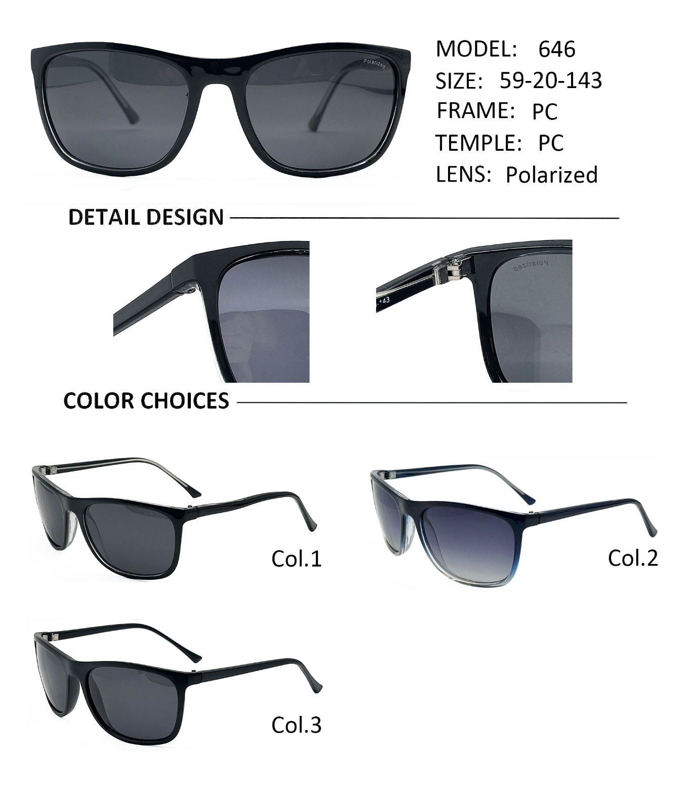 Anteojos de Sol Polarizados mod.646