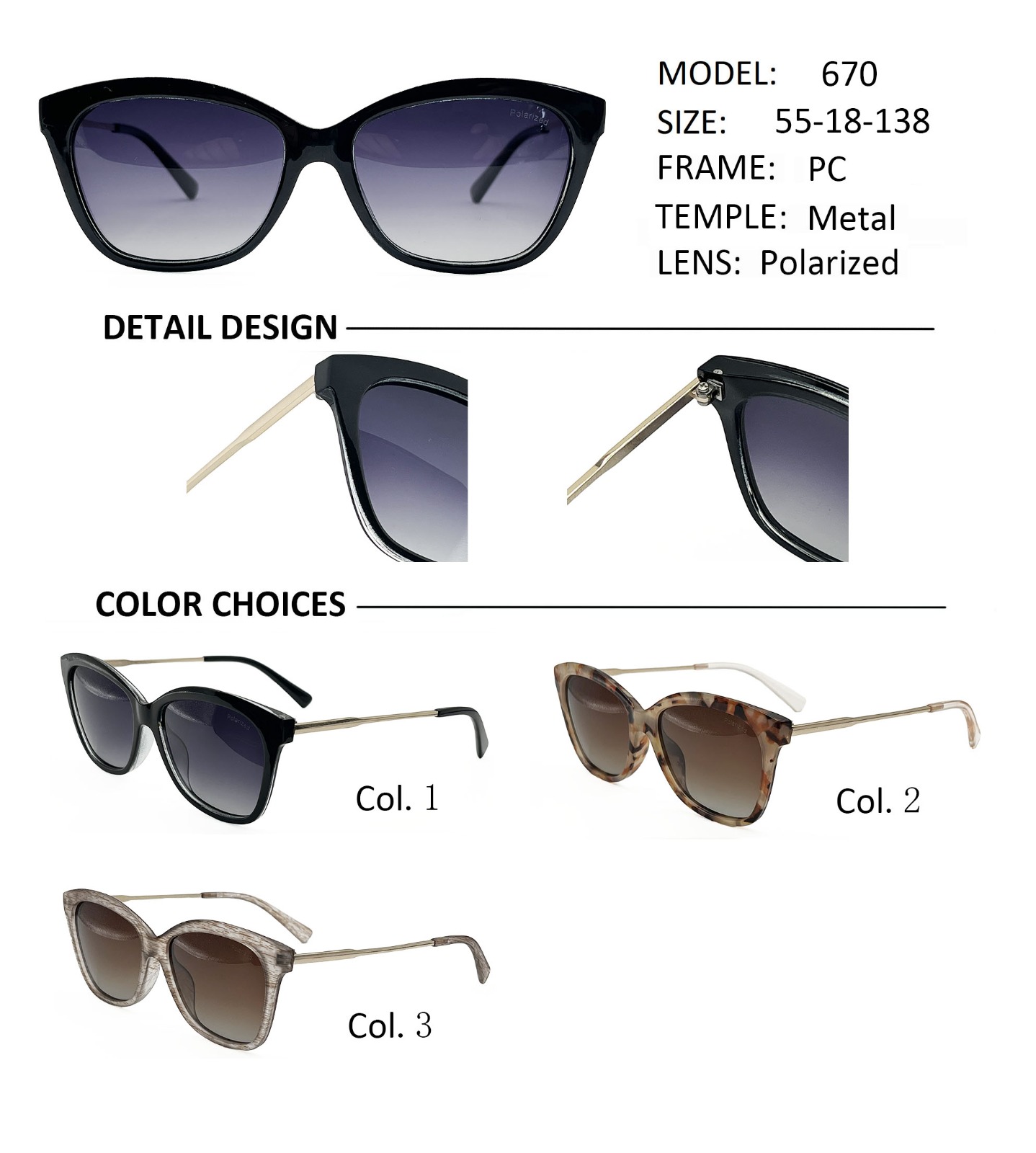 Anteojos de Sol Polarizados mod. 670