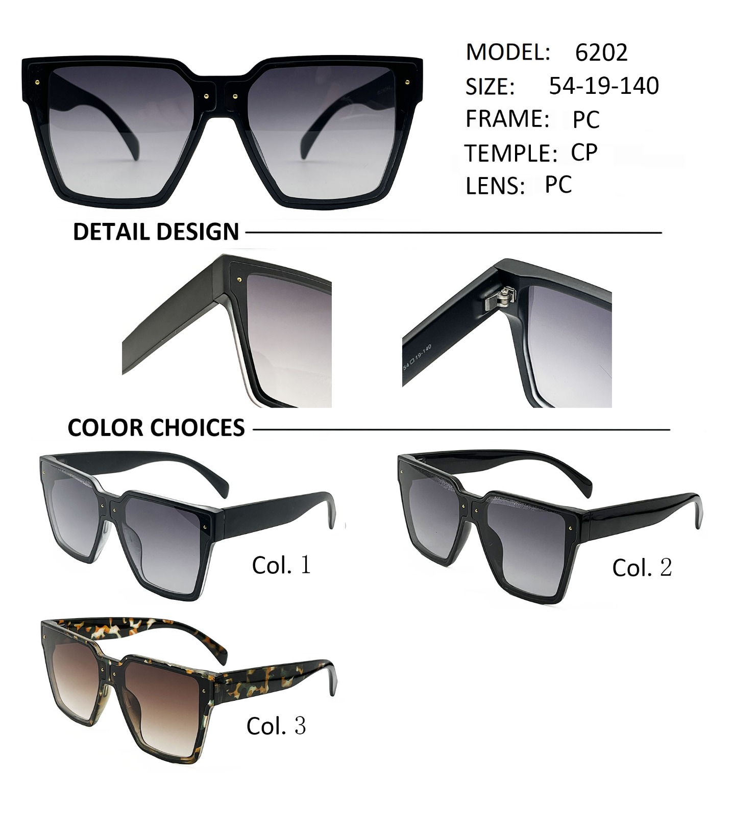 Anteojos de Sol Premium mod. 6202