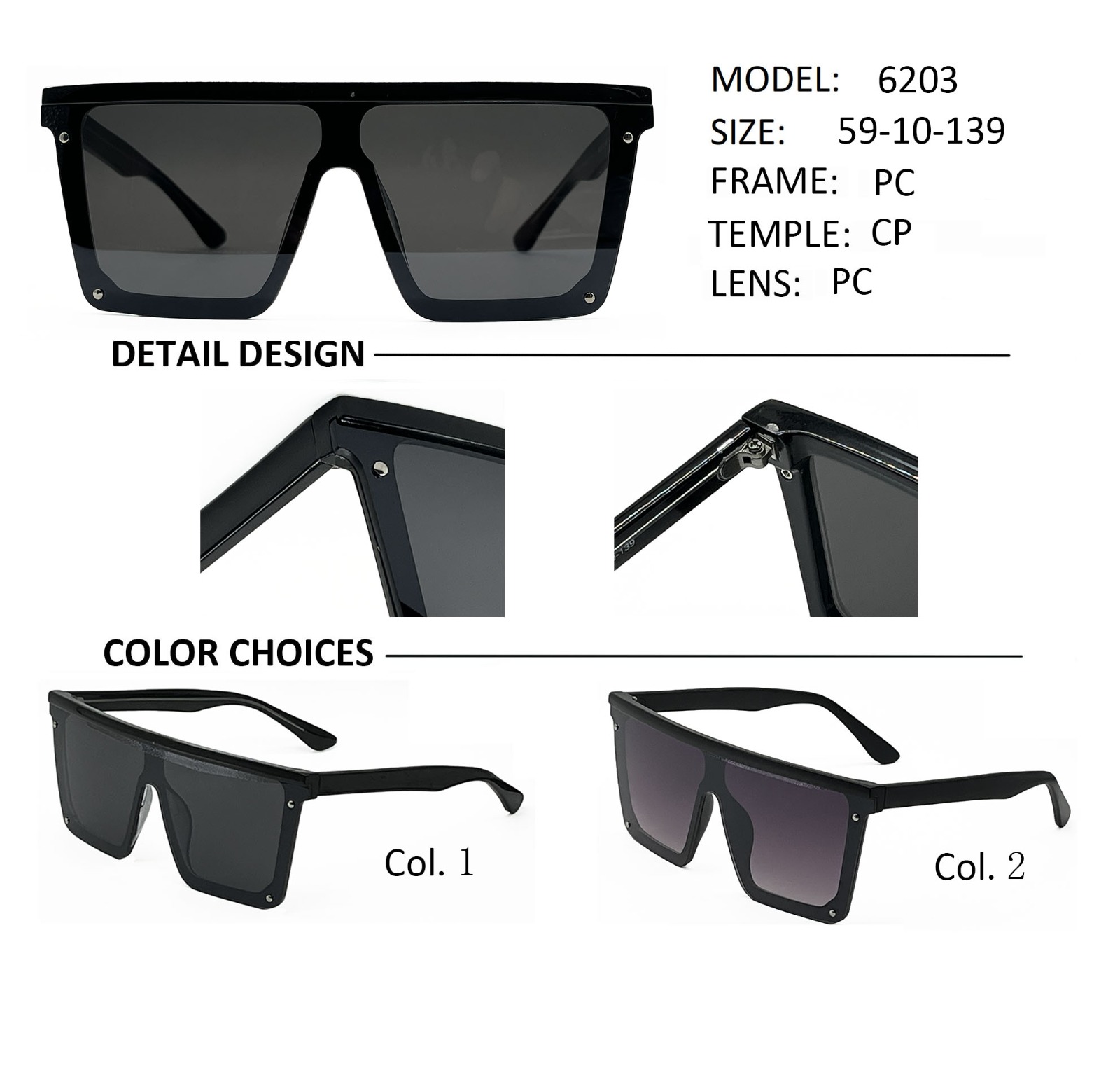 Anteojos de Sol Premium mod. 6203