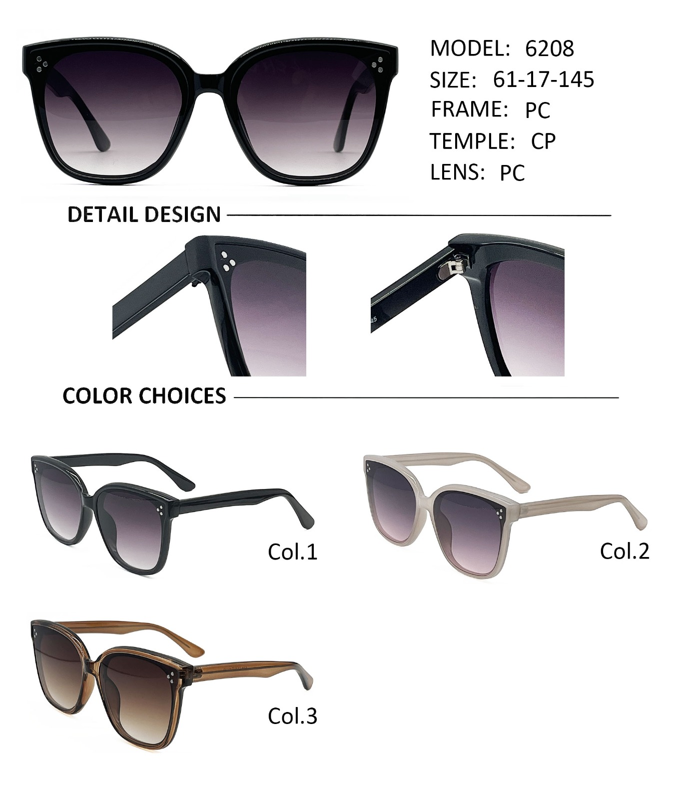 Anteojos de Sol Premium mod.6208