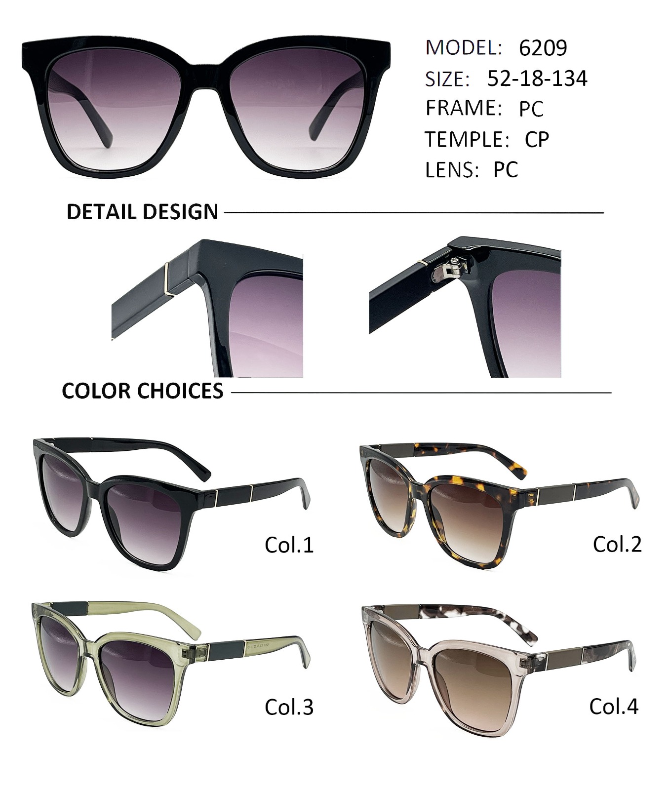 Anteojos de Sol Premium mod.6209