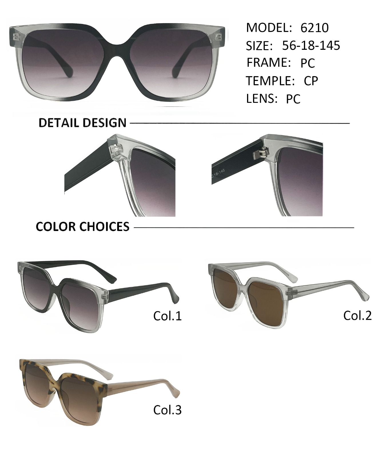 Anteojos de Sol Premium mod.6210