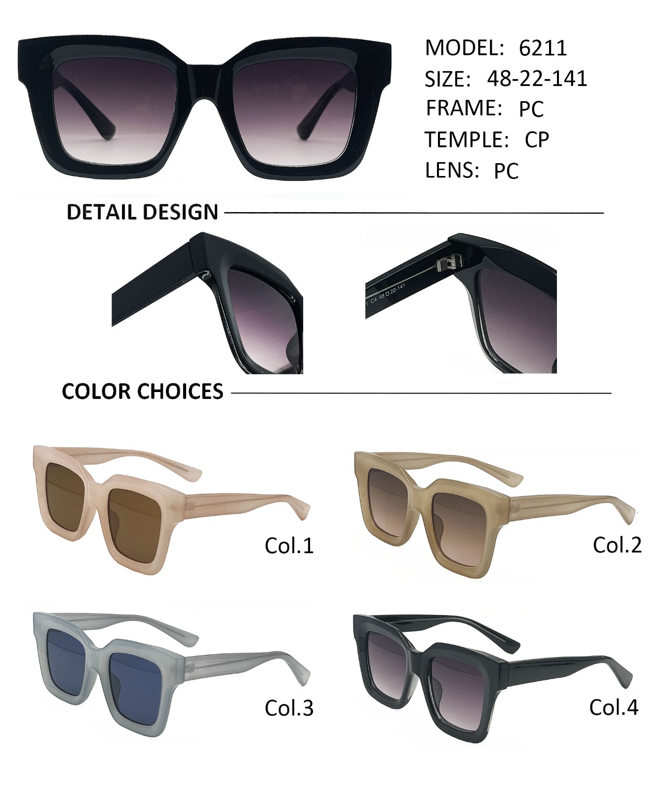 Anteojos de Sol Premium mod.6211