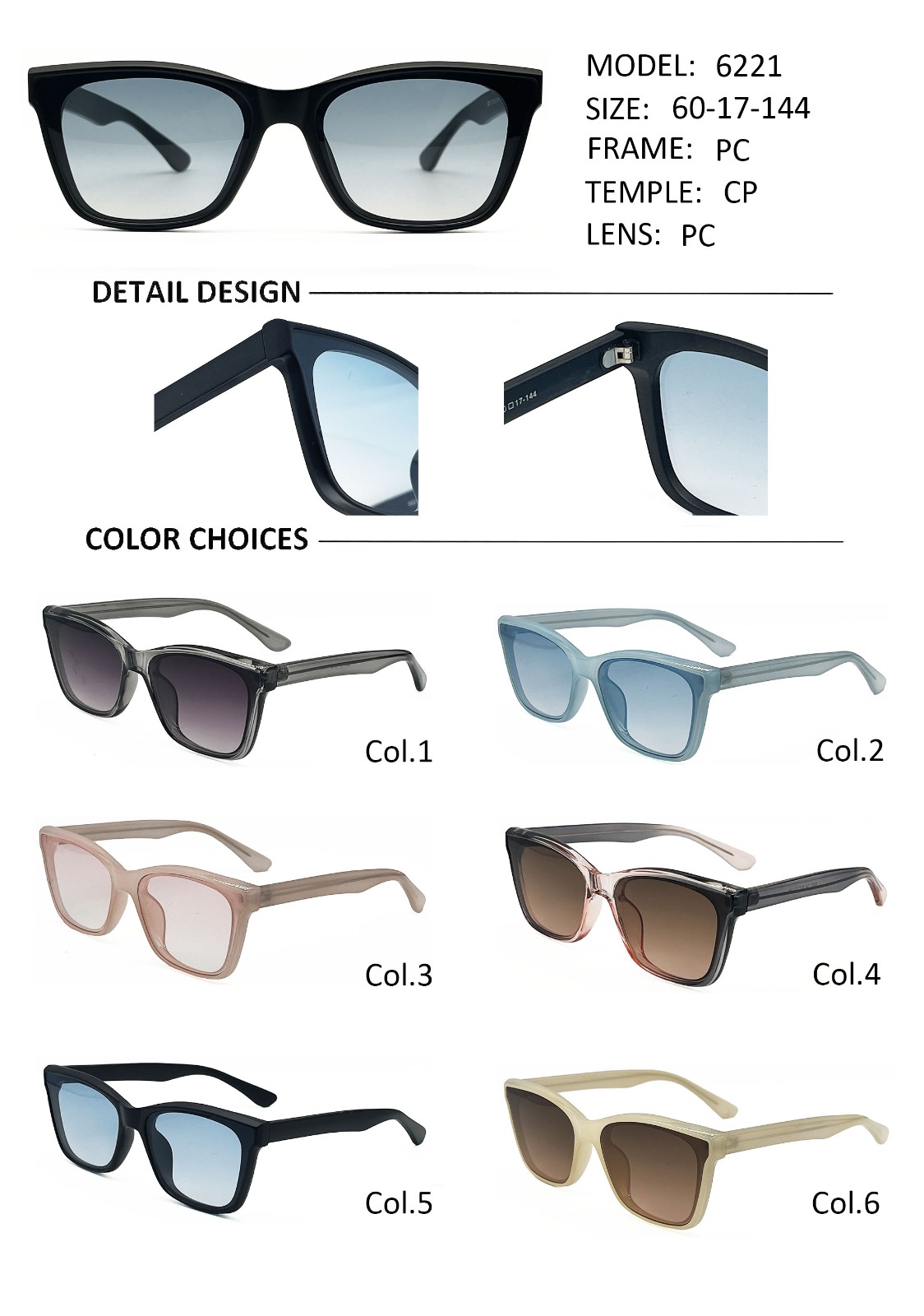 Anteojos de Sol Premium mod.6221