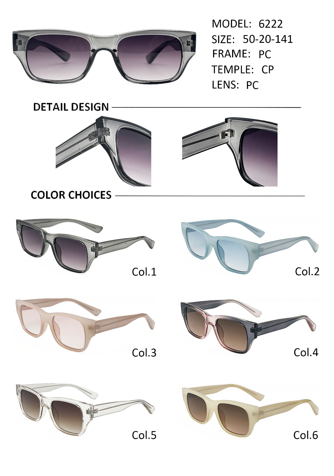 Anteojos de Sol Premium mod.6222