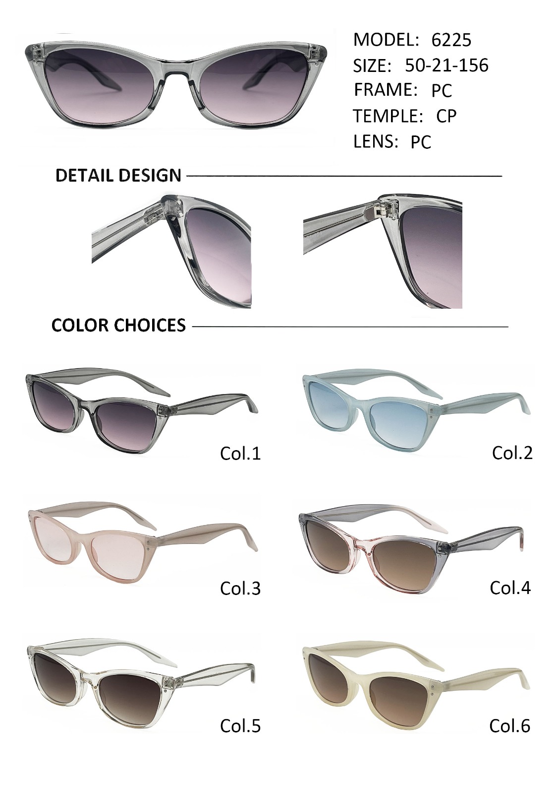 Anteojos de Sol Premium mod.6225