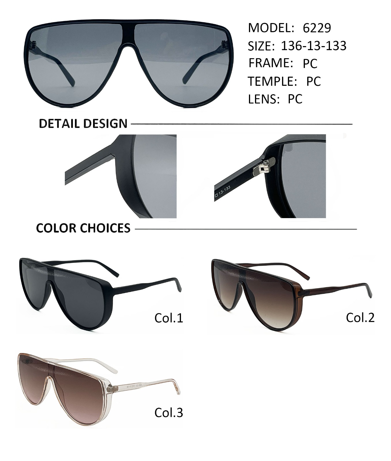 Anteojos de Sol Premium mod.6229